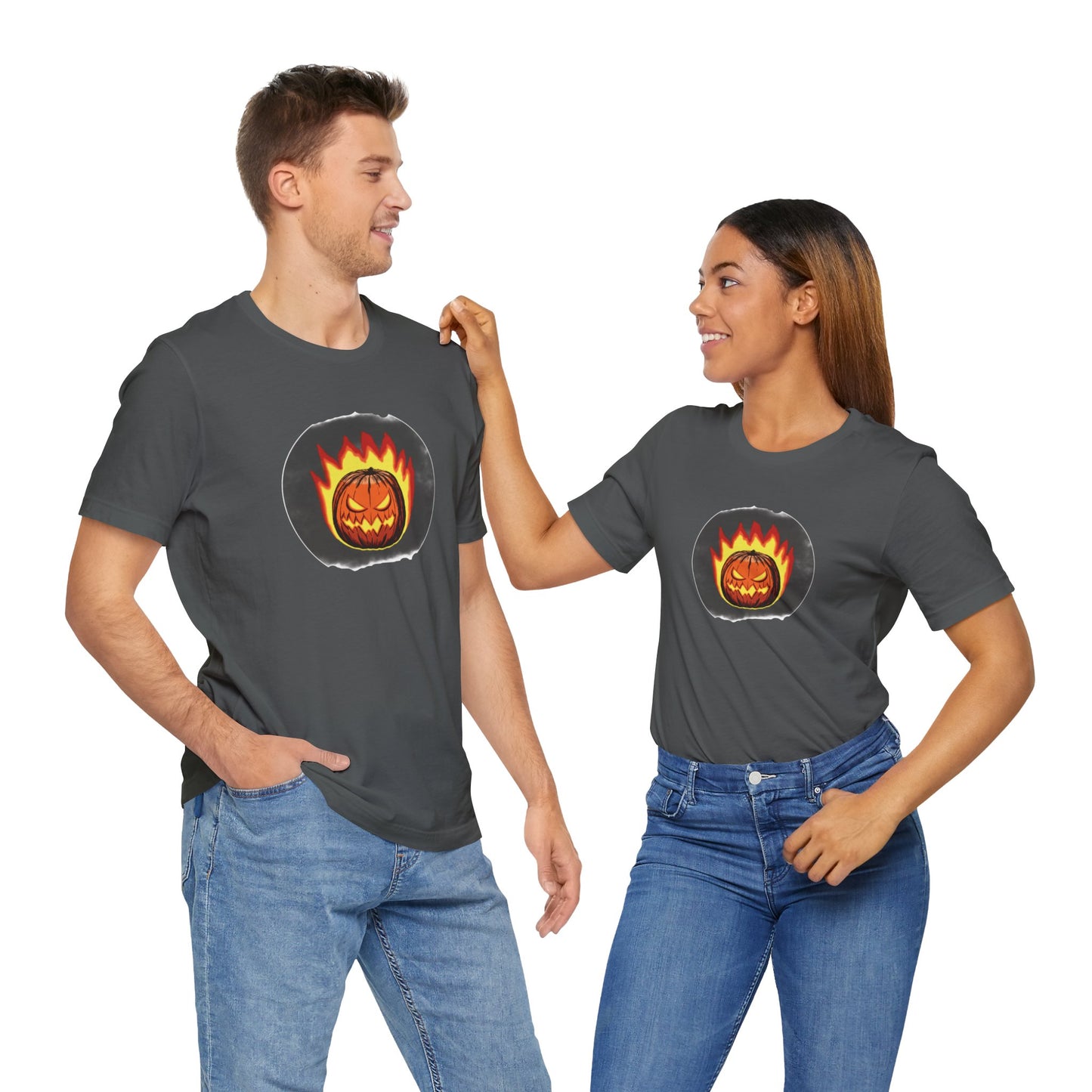 2024 Halloween Pumpkin Flames Jersey Shirt - top