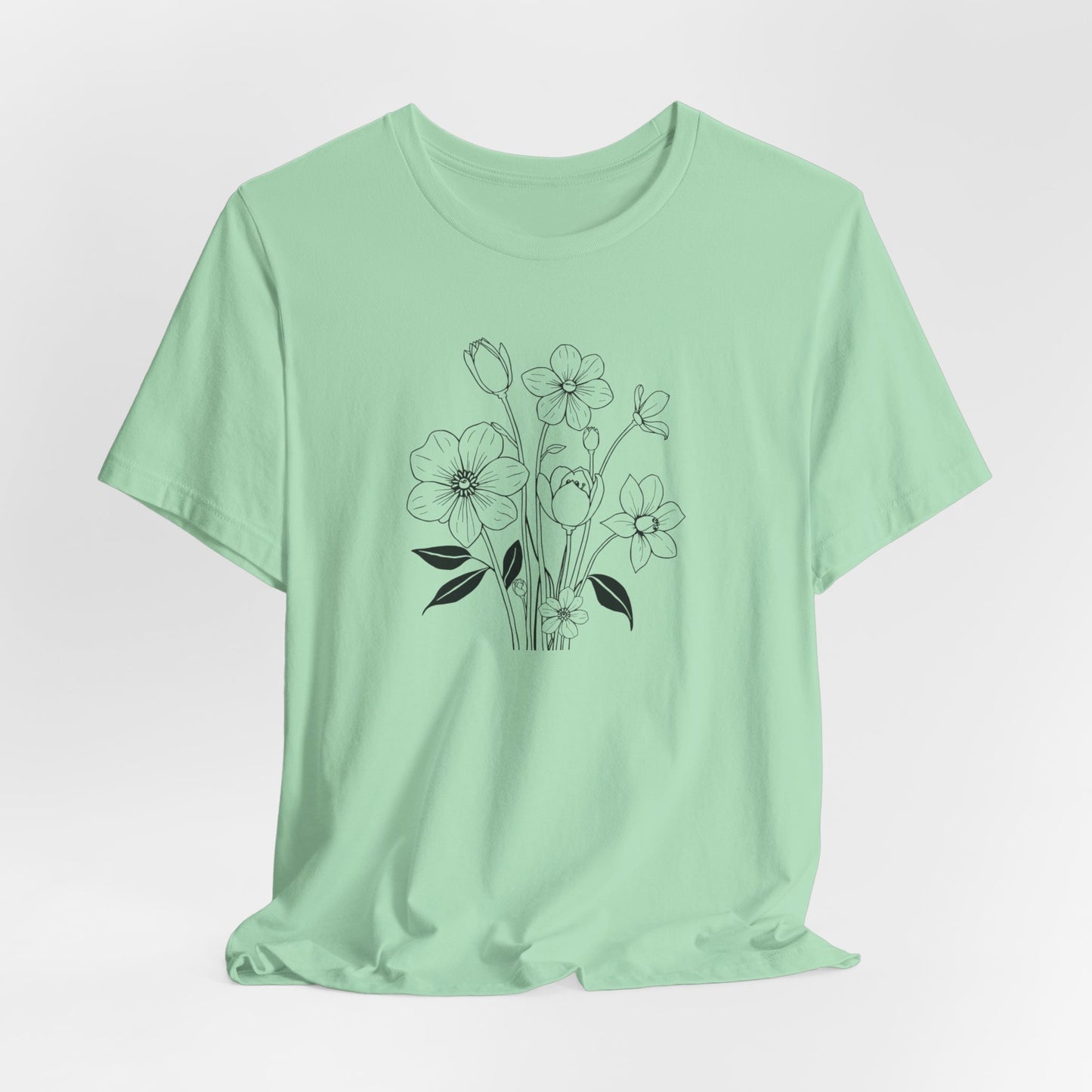 Simple Floral Jersey Shirt