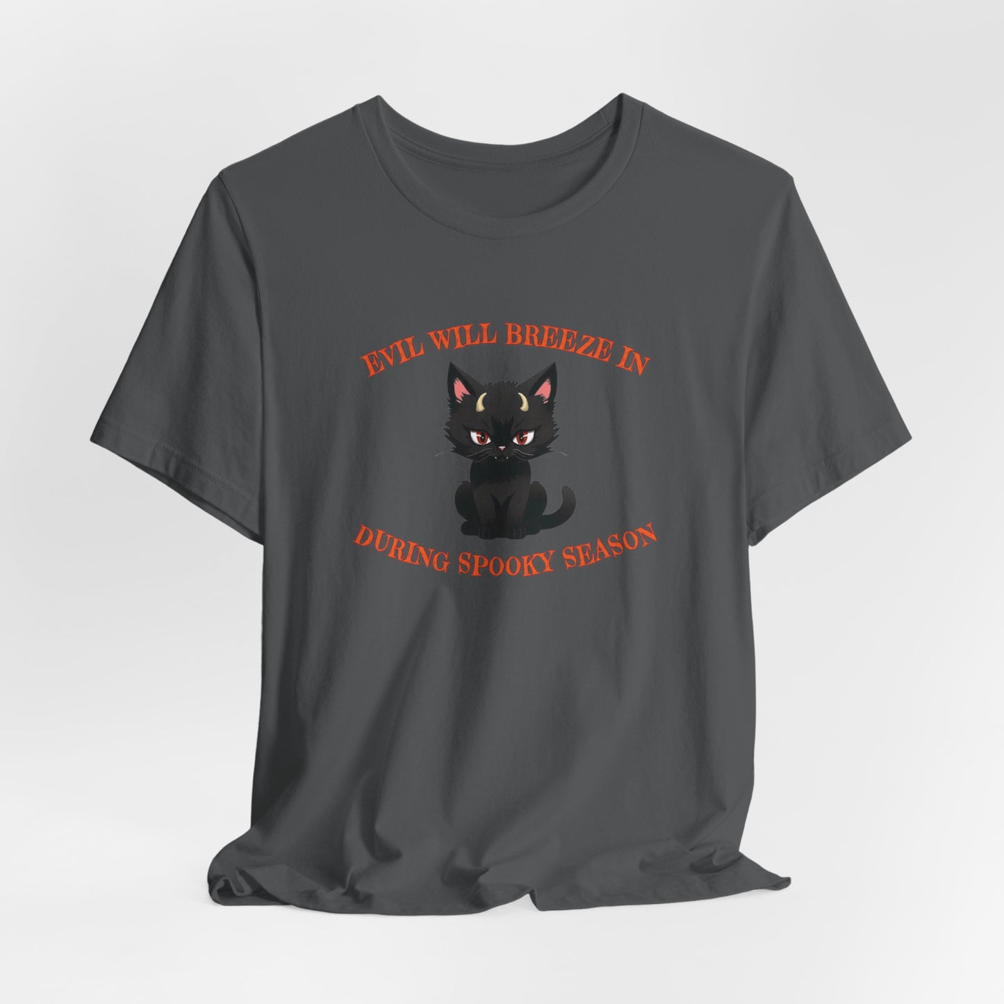 Evil Cat Halloween Unisex Jersey Short Sleeve Tee