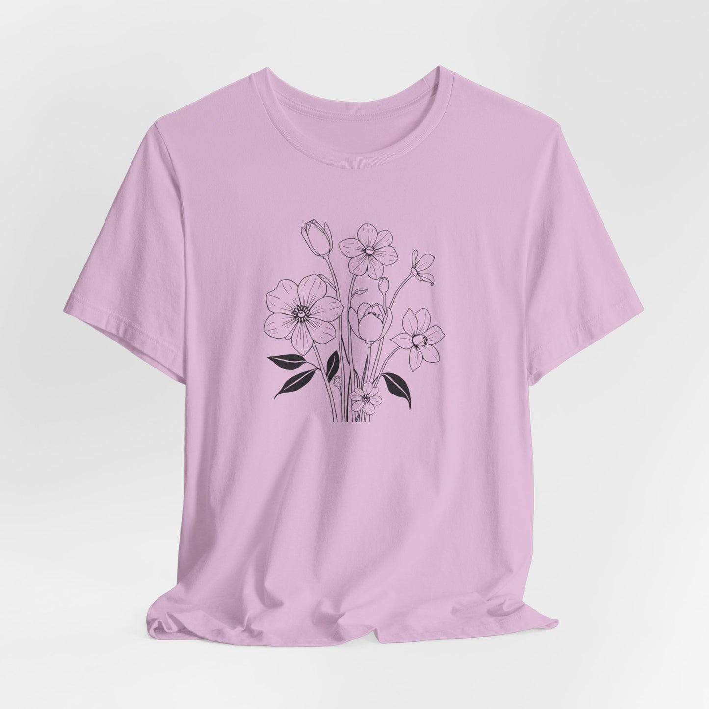 Simple Floral Jersey Shirt