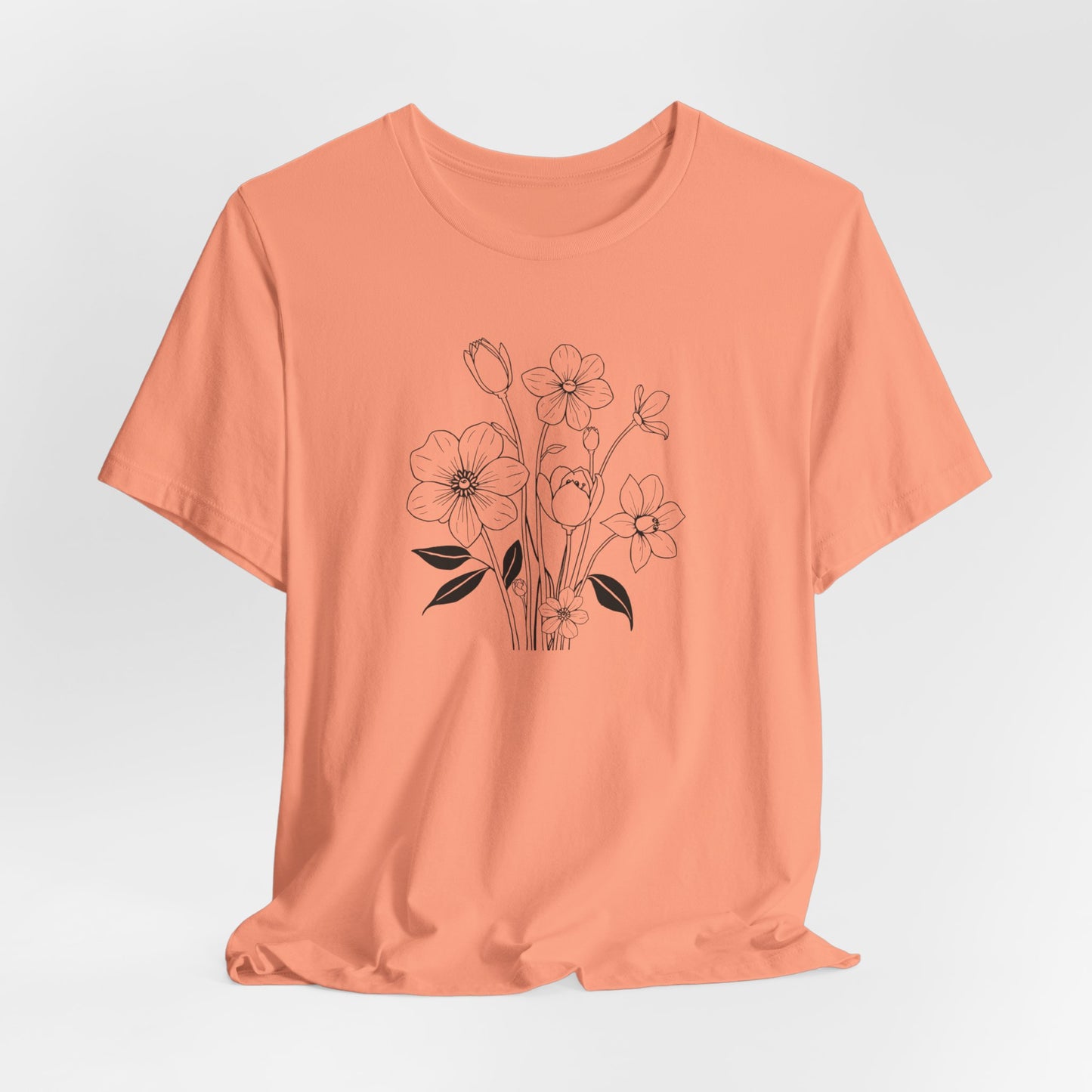 Simple Floral Jersey Shirt