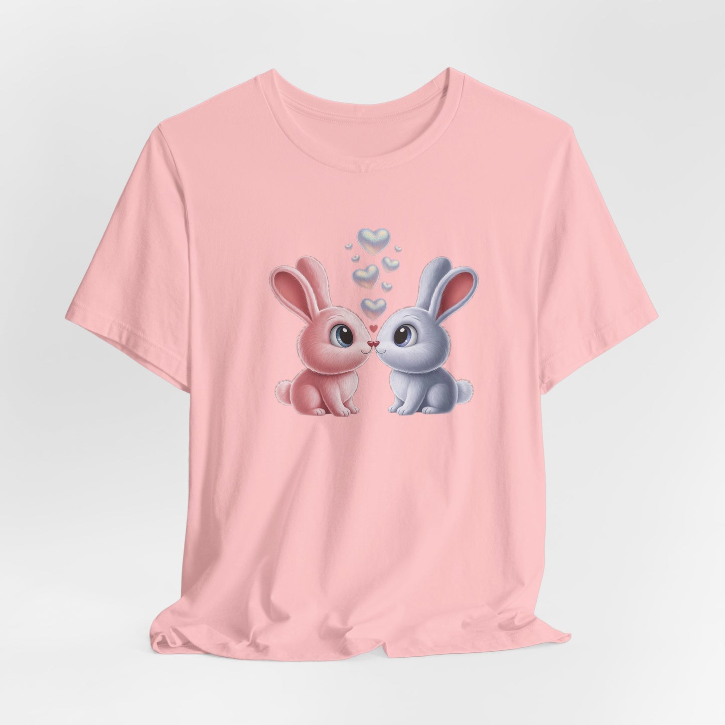 Kissing Bunnies T-Shirt — Cute Bunny Couple Tee