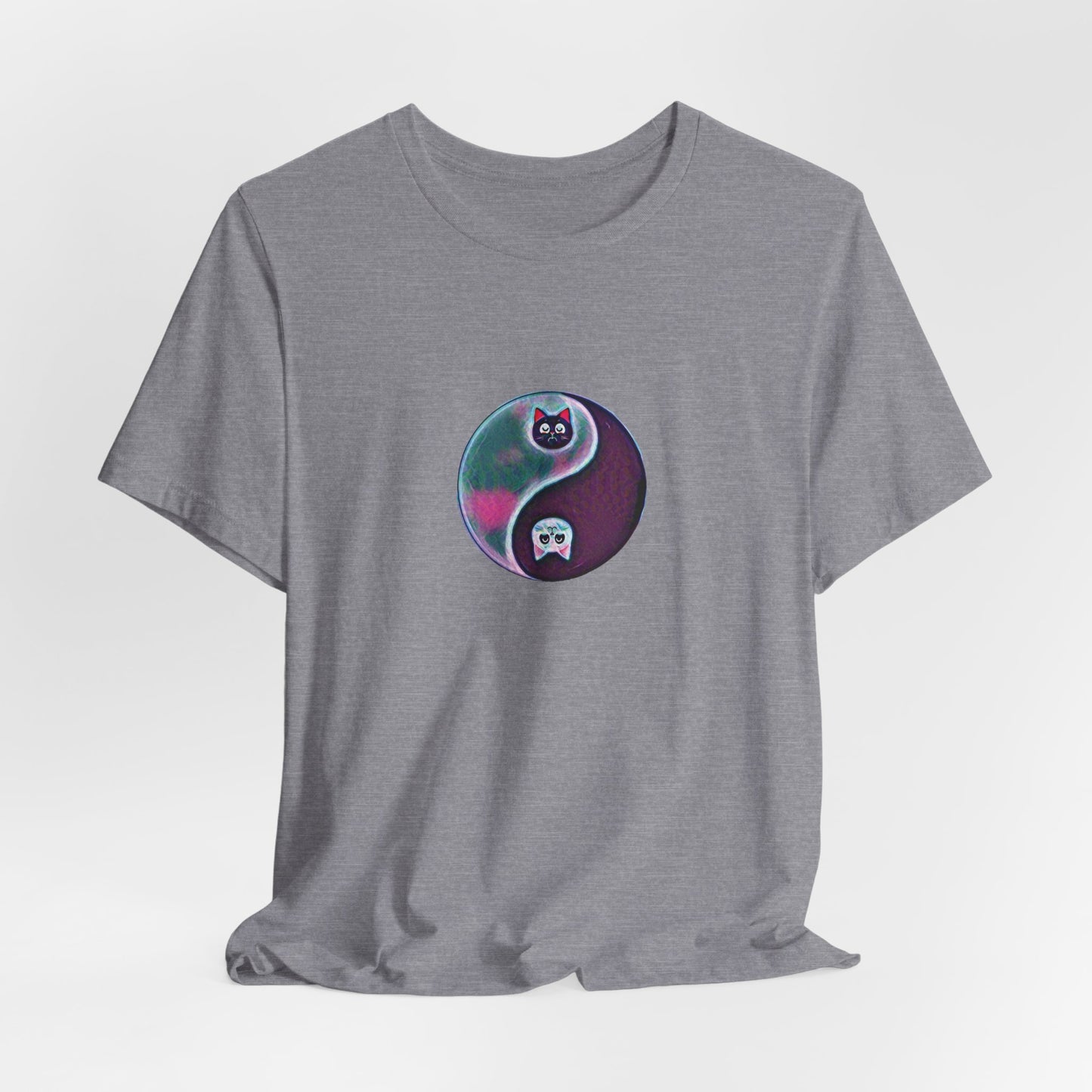 Cat Yin Yang Unisex Jersey Short Sleeve Tee