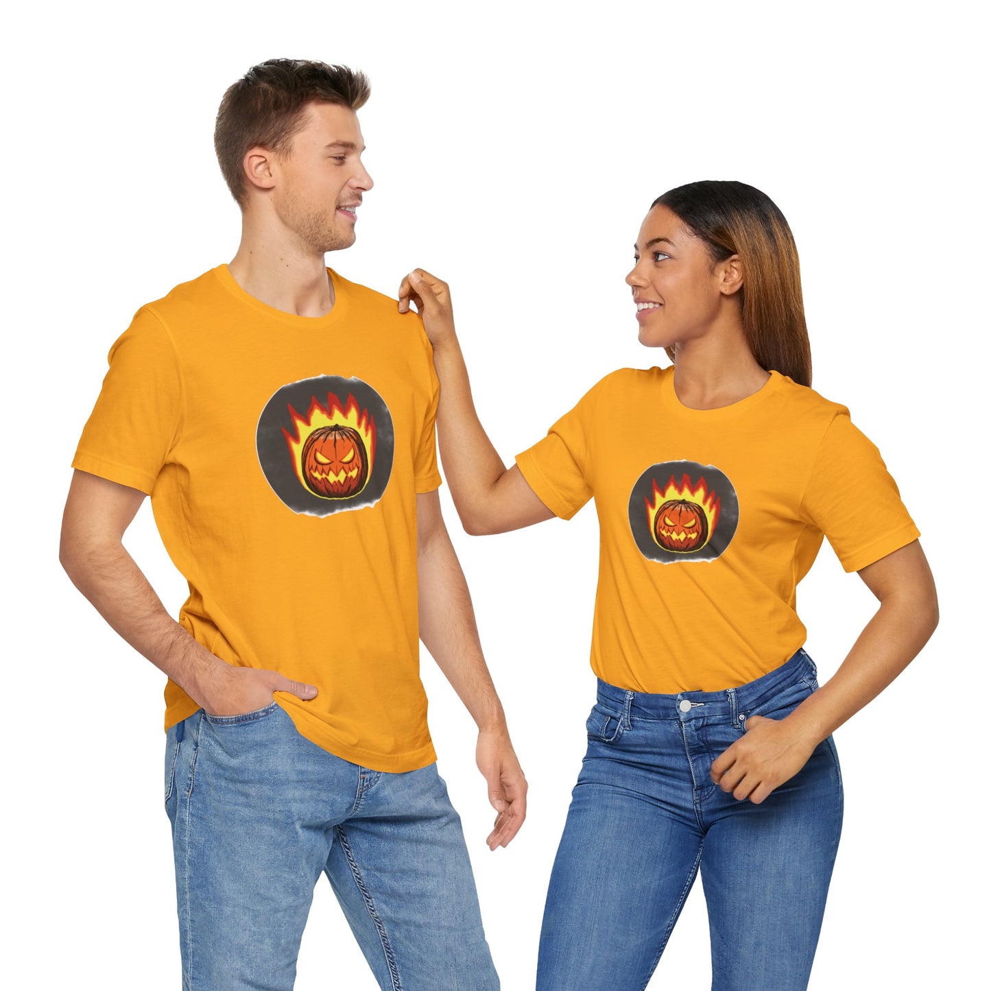 2024 Halloween Pumpkin Flames Jersey Shirt - top
