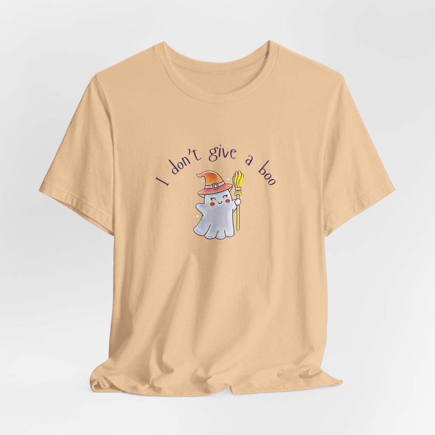 Ghost Tee with 'I don't give a boo' Saying