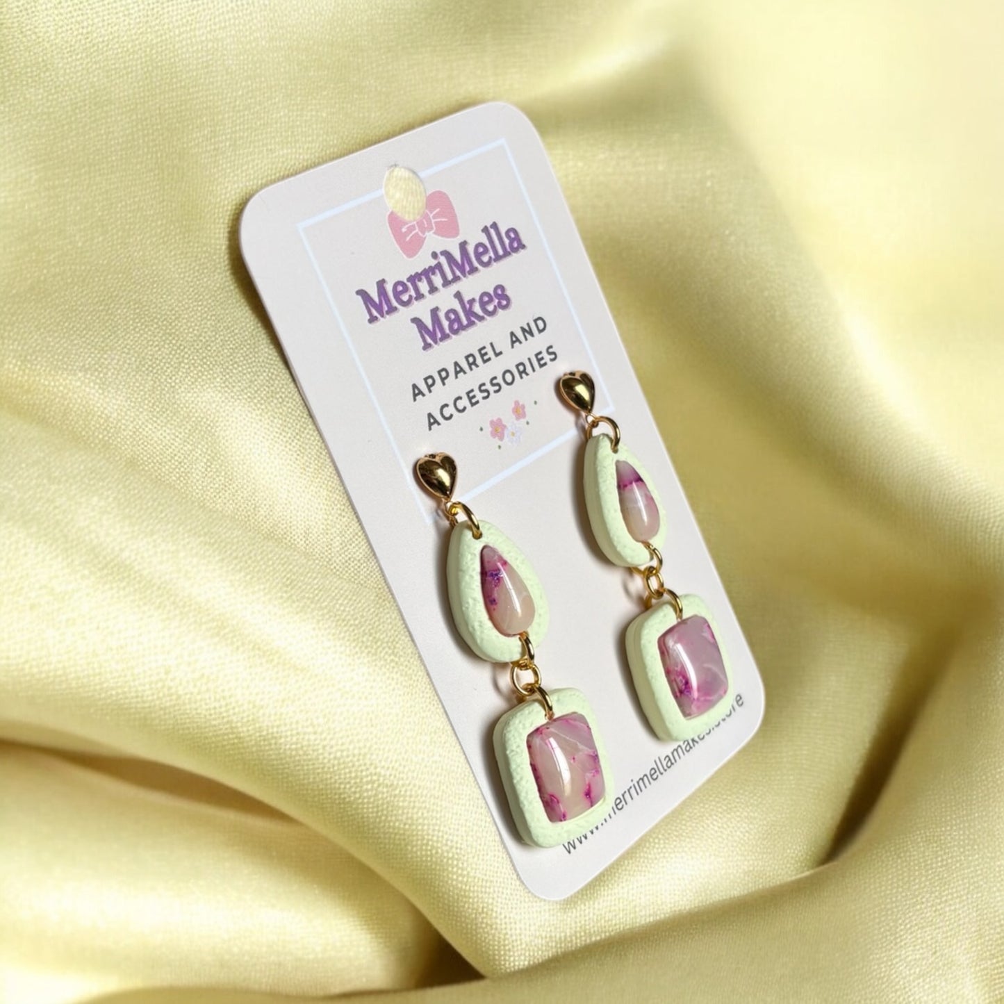 Lemon Orchid Stone Earrings