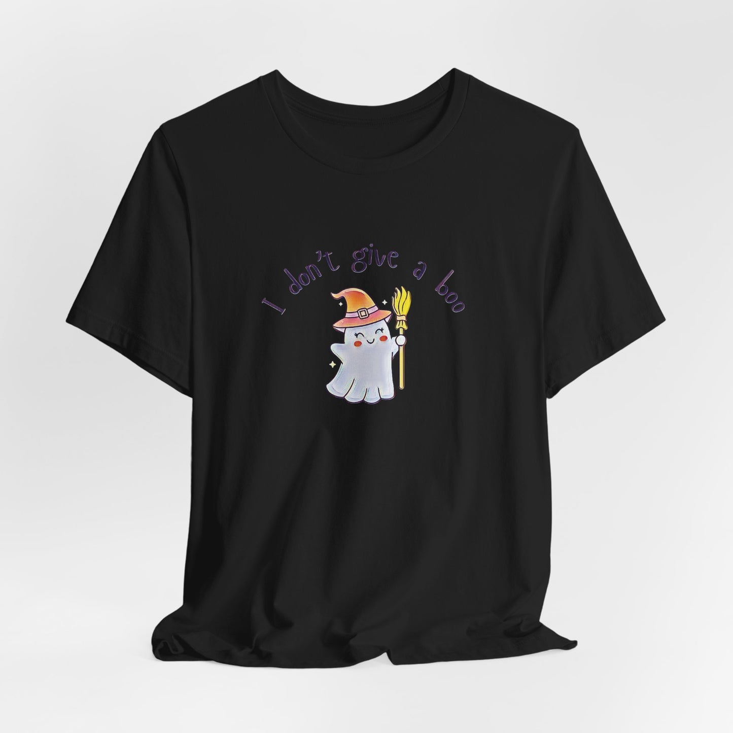 Ghost Tee with 'I don't give a boo' Saying