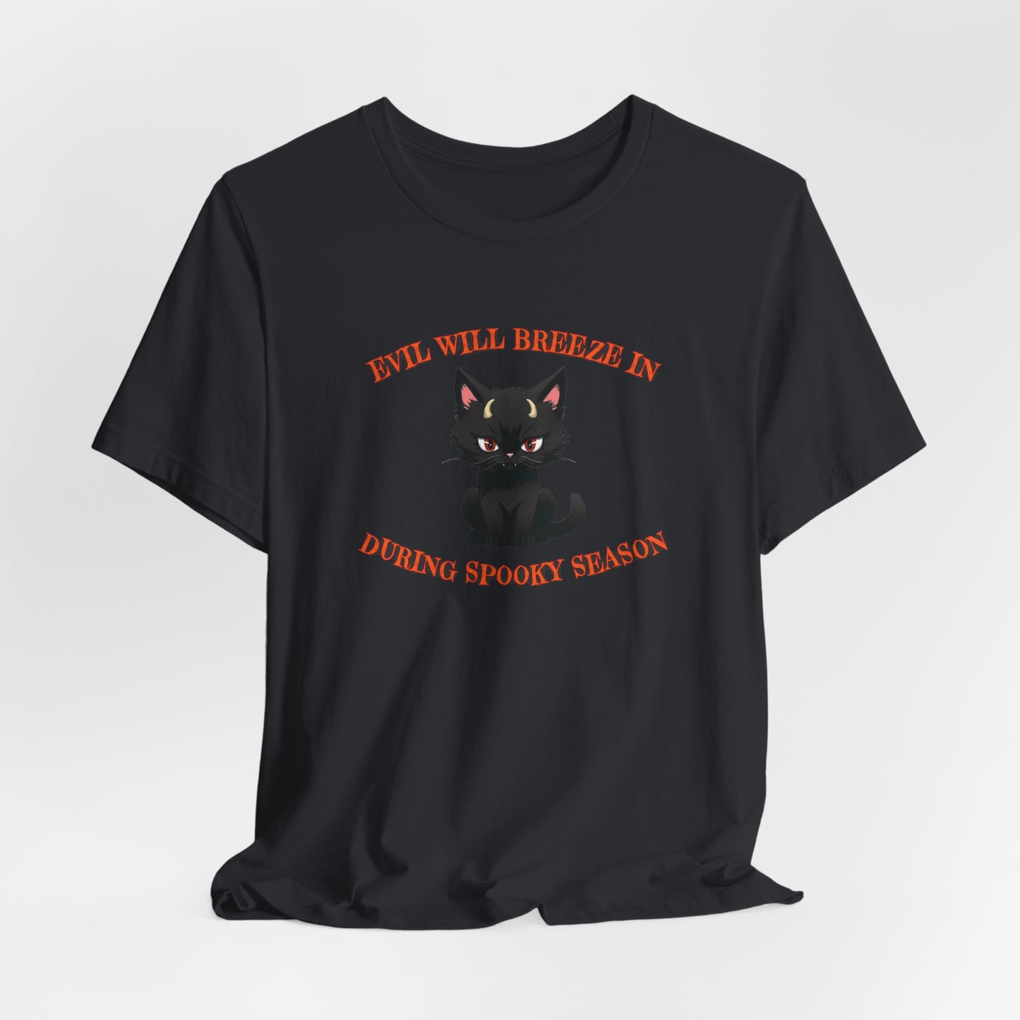 Evil Cat Halloween Unisex Jersey Short Sleeve Tee