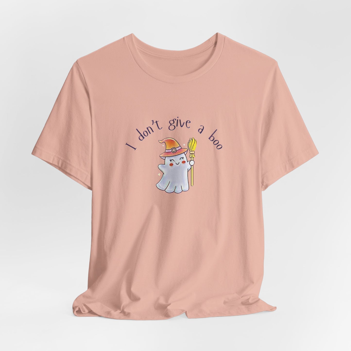 Ghost Tee with 'I don't give a boo' Saying