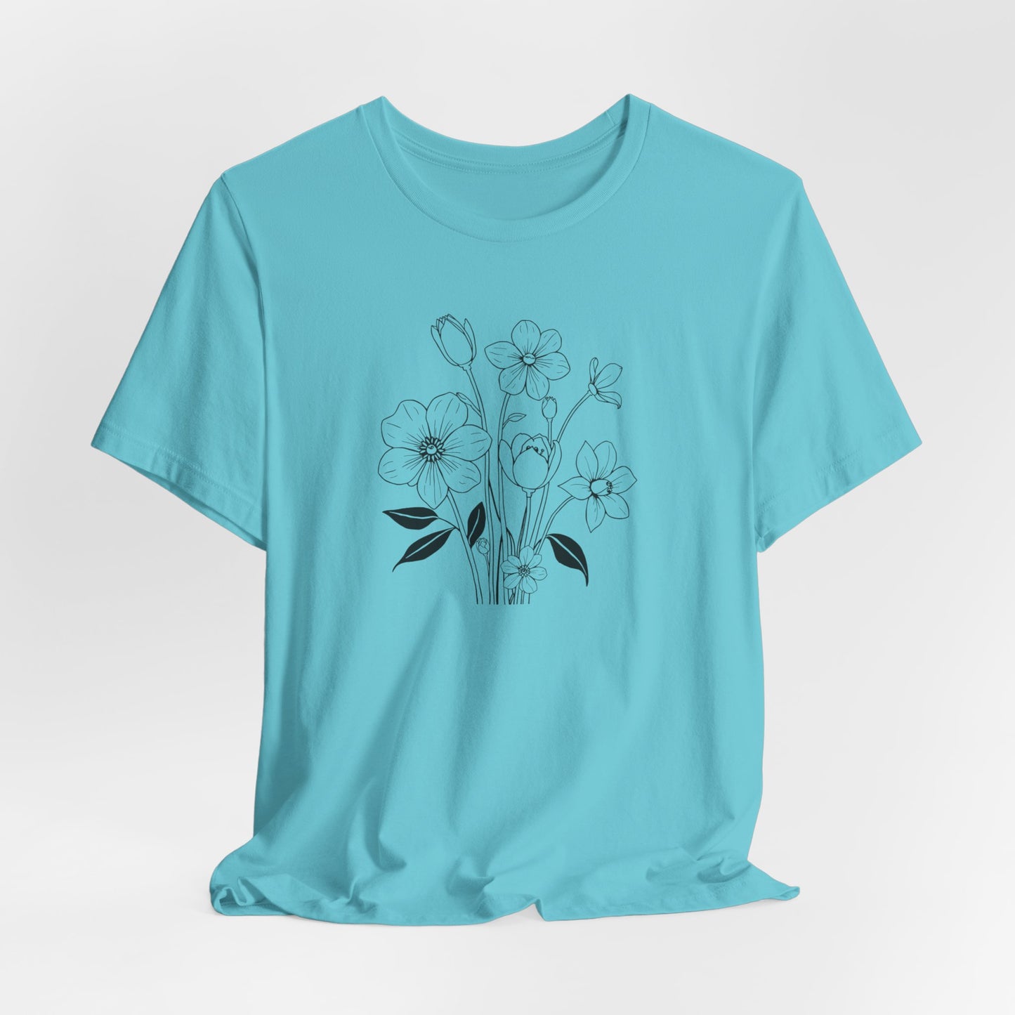 Simple Floral Jersey Shirt