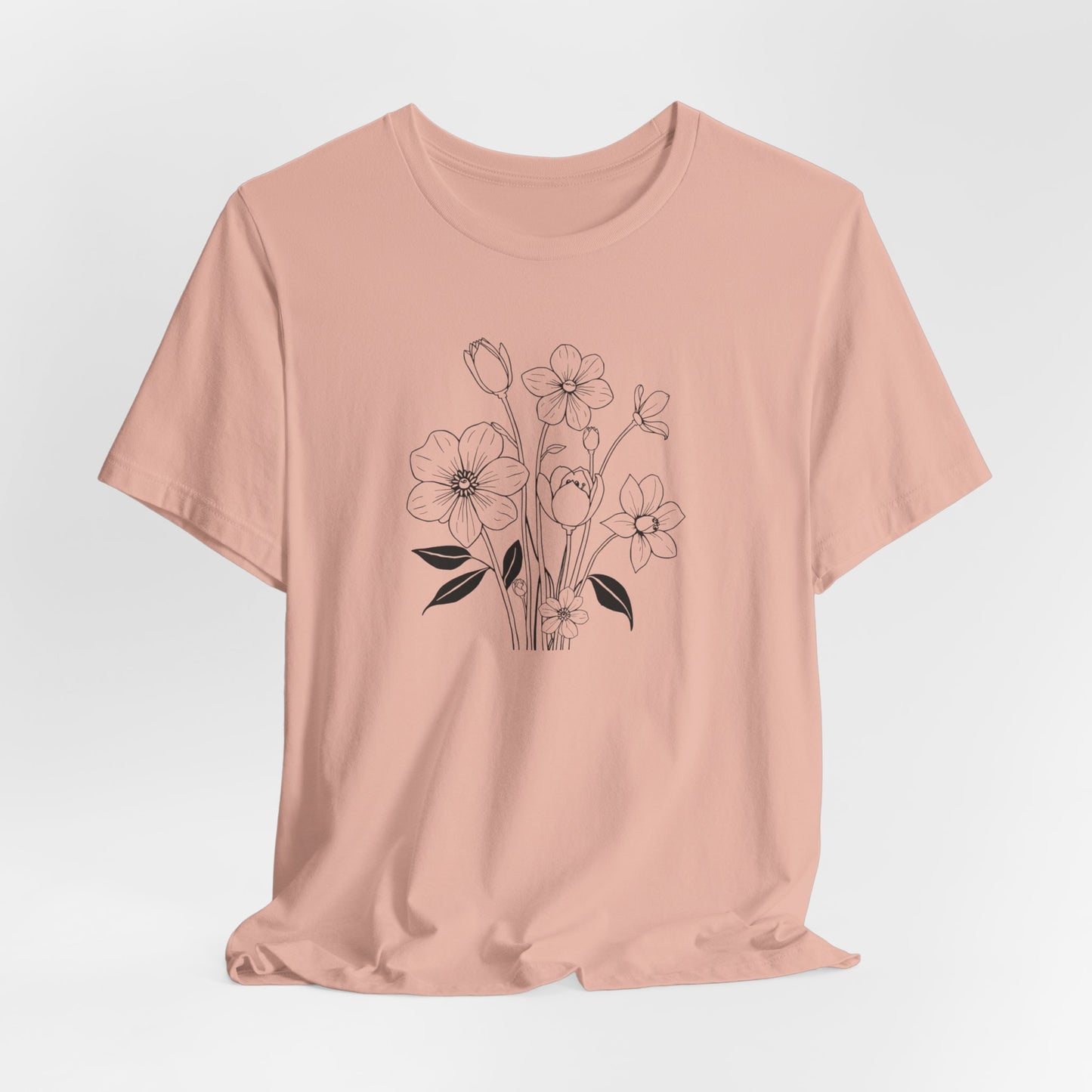Simple Floral Jersey Shirt