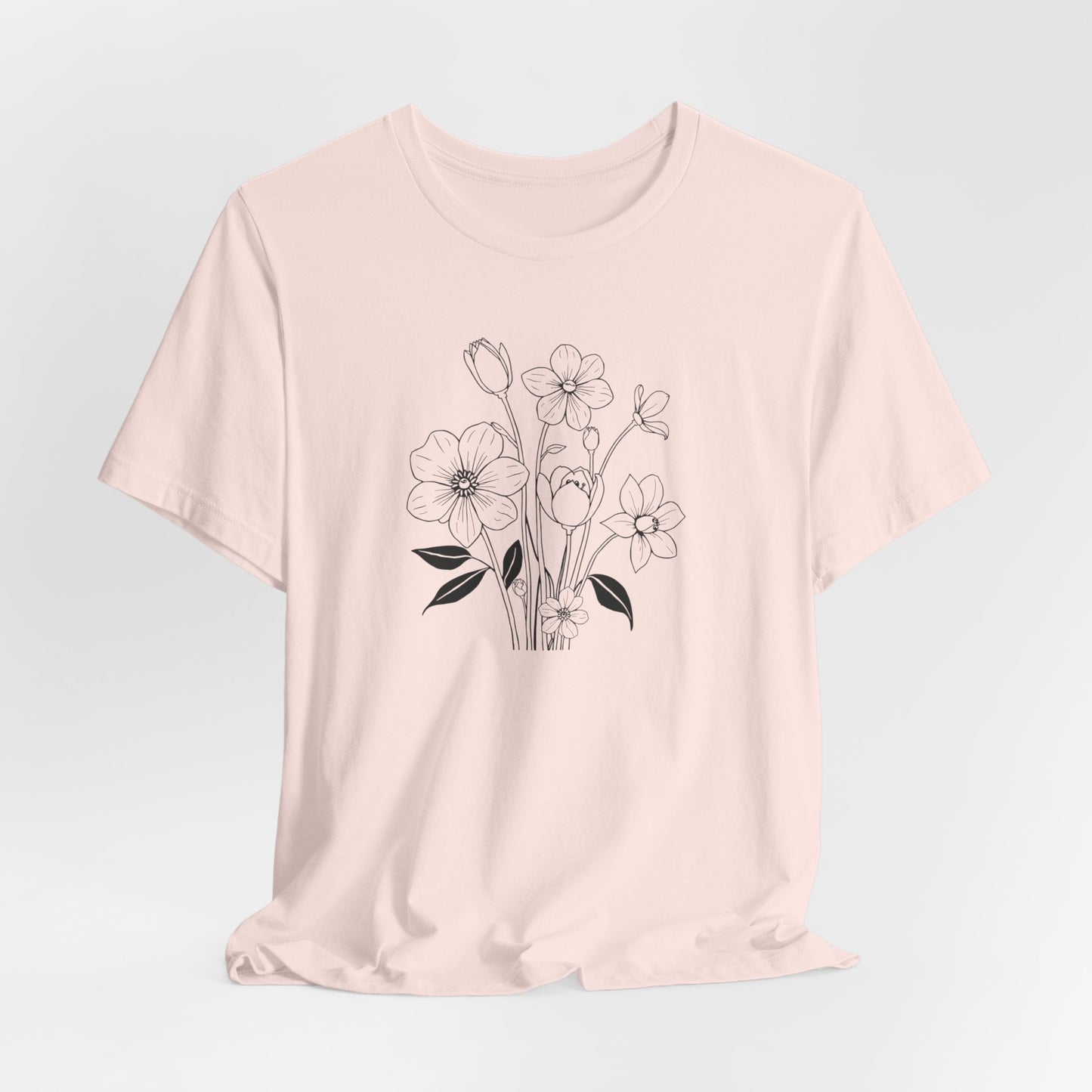 Simple Floral Jersey Shirt