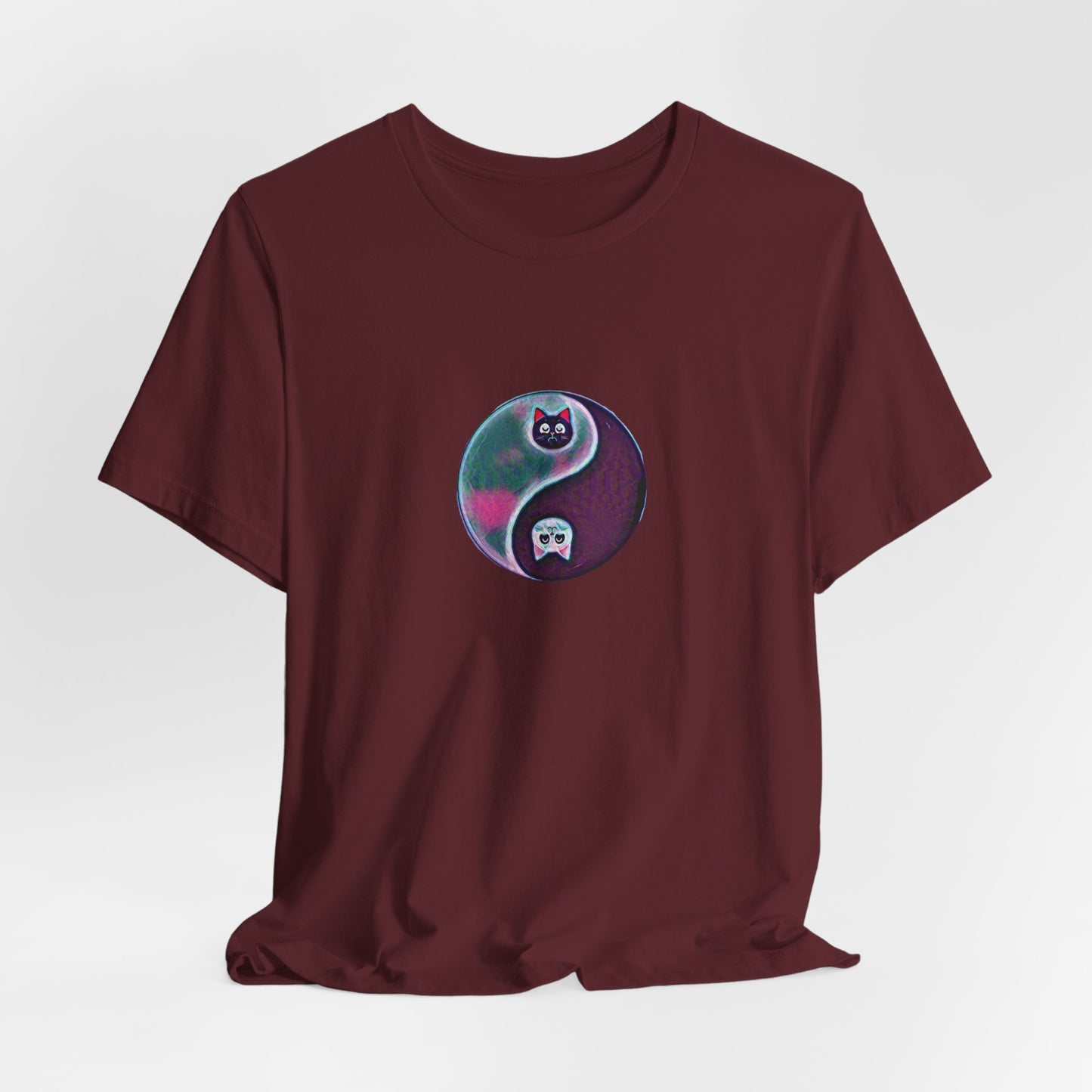 Cat Yin Yang Unisex Jersey Short Sleeve Tee