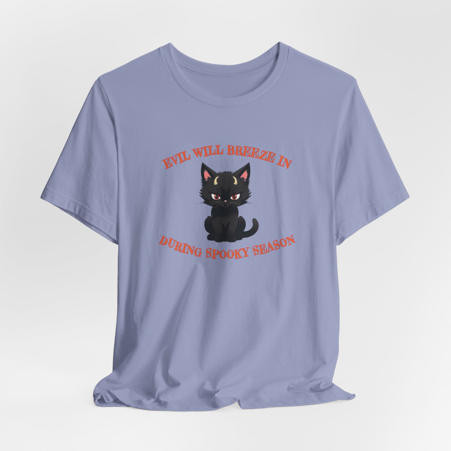 Evil Cat Halloween Unisex Jersey Short Sleeve Tee