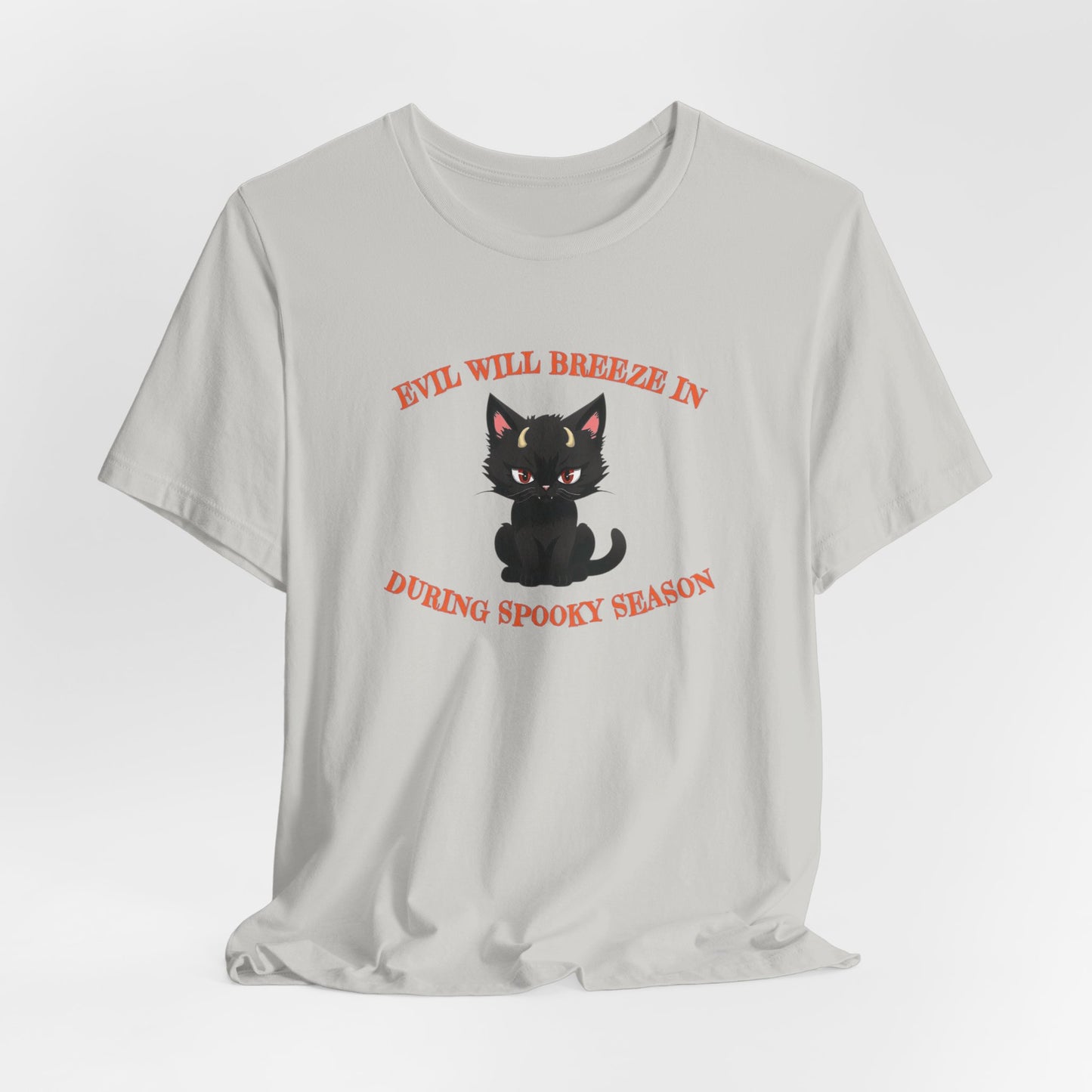 Evil Cat Halloween Unisex Jersey Short Sleeve Tee