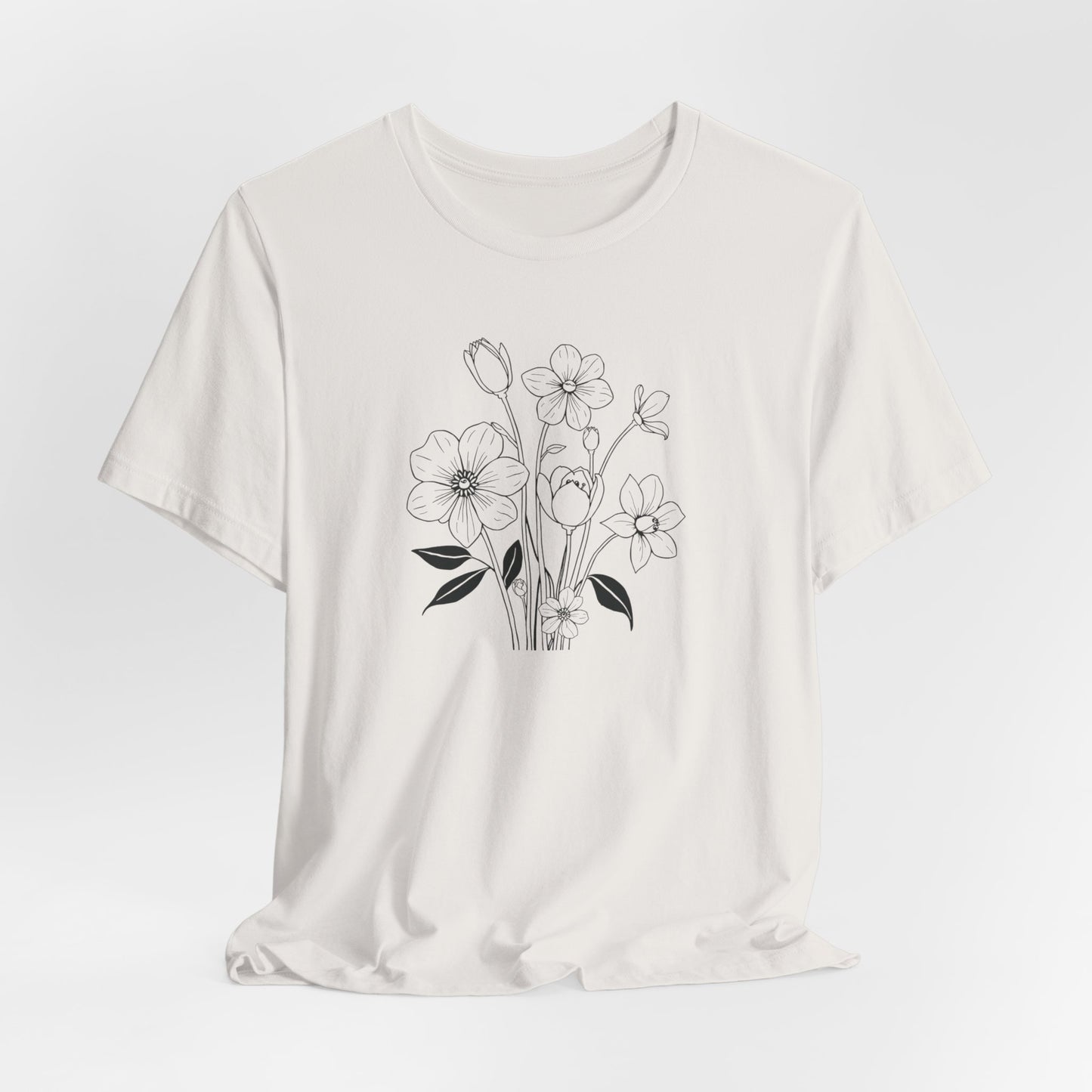 Simple Floral Jersey Shirt