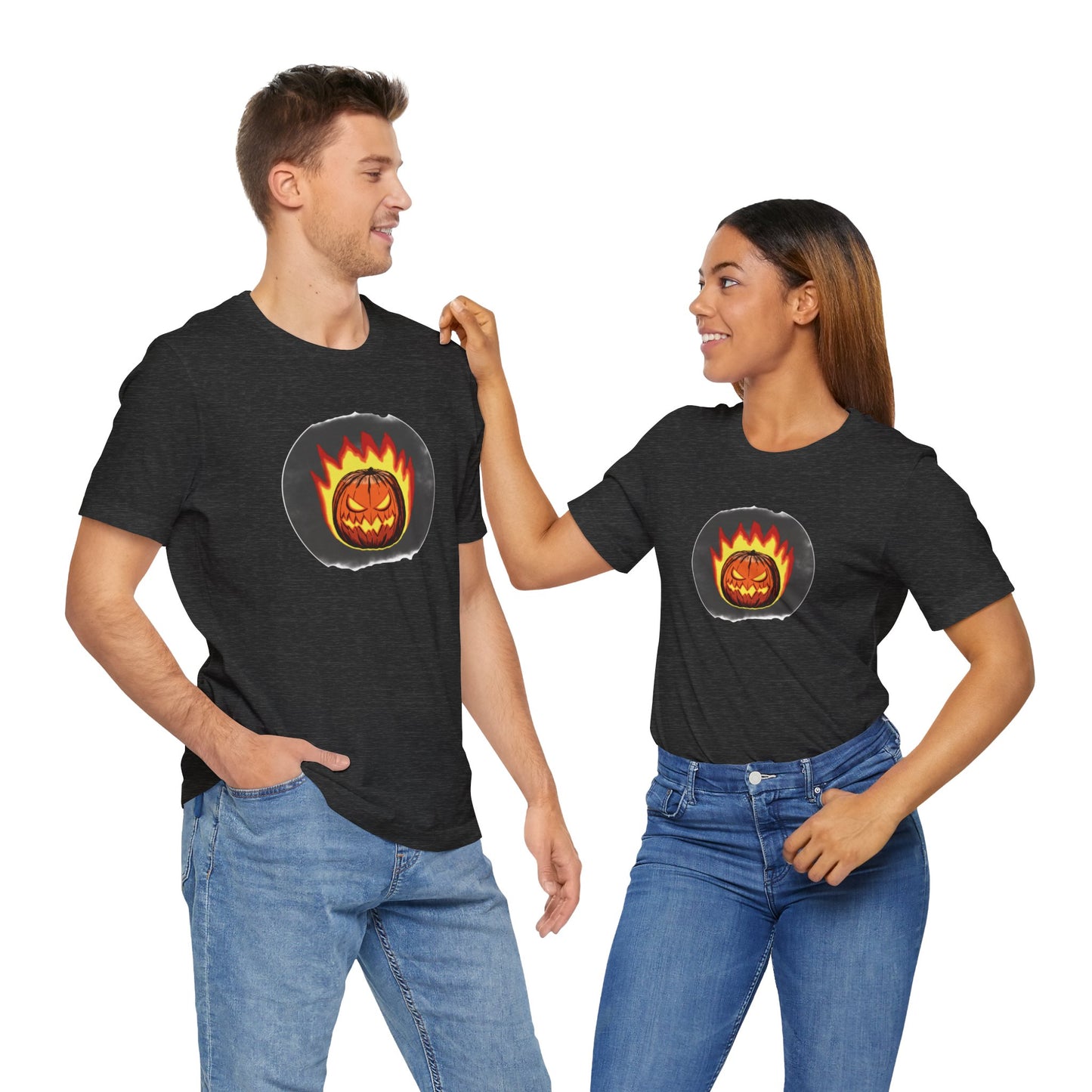 2024 Halloween Pumpkin Flames Jersey Shirt - top
