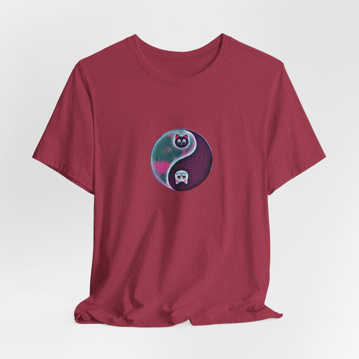 Cat Yin Yang Unisex Jersey Short Sleeve Tee
