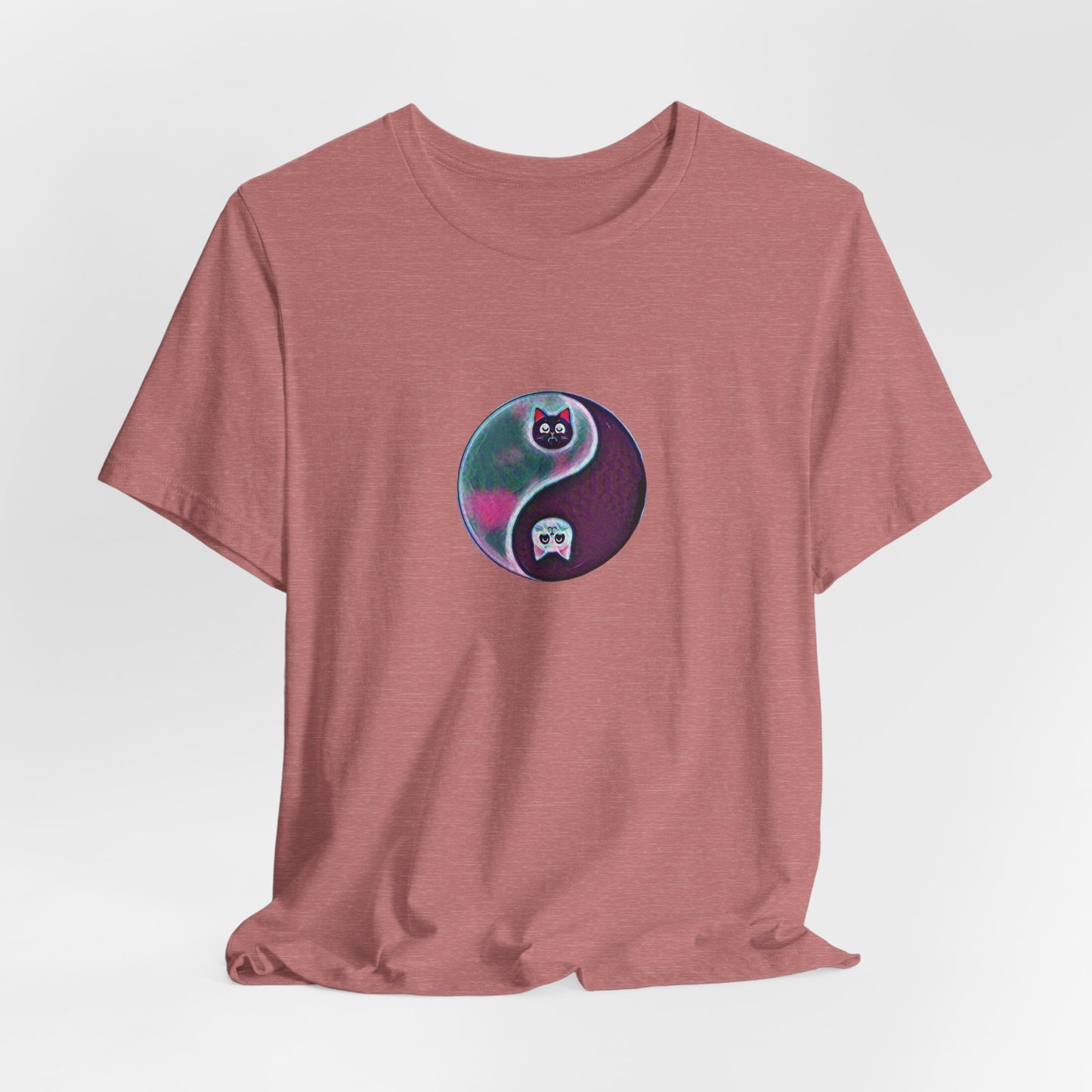 Cat Yin Yang Unisex Jersey Short Sleeve Tee
