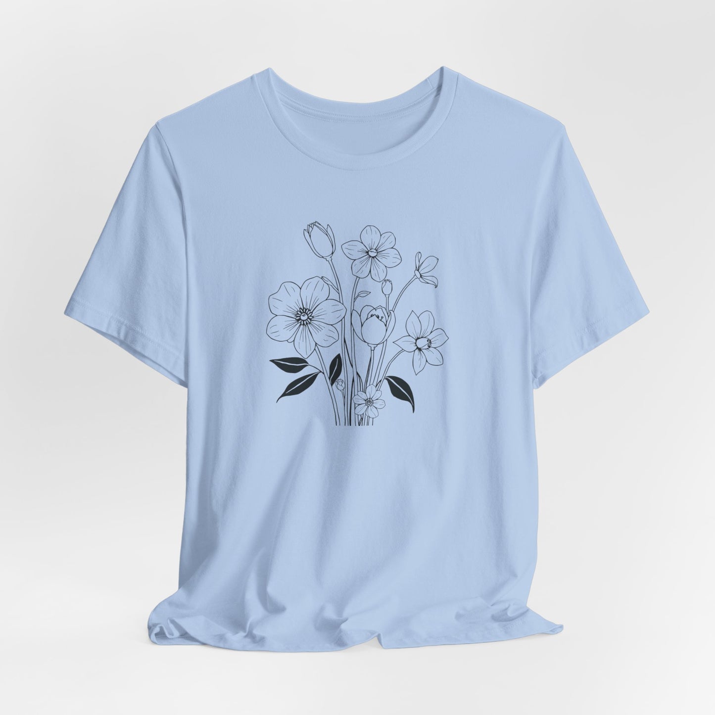 Simple Floral Jersey Shirt
