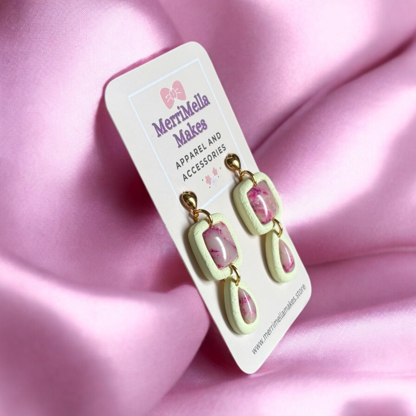 Lemon Orchid Stone Earrings