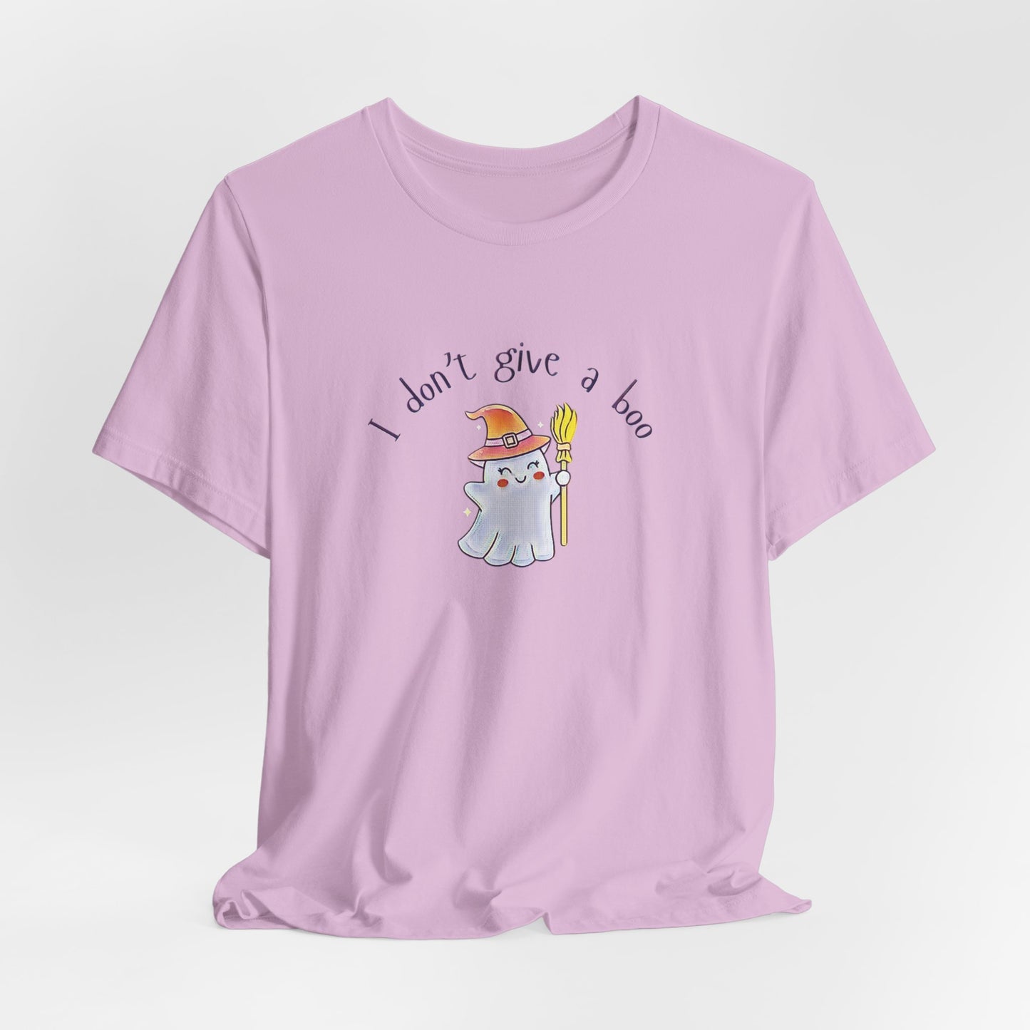 Ghost Tee with 'I don't give a boo' Saying