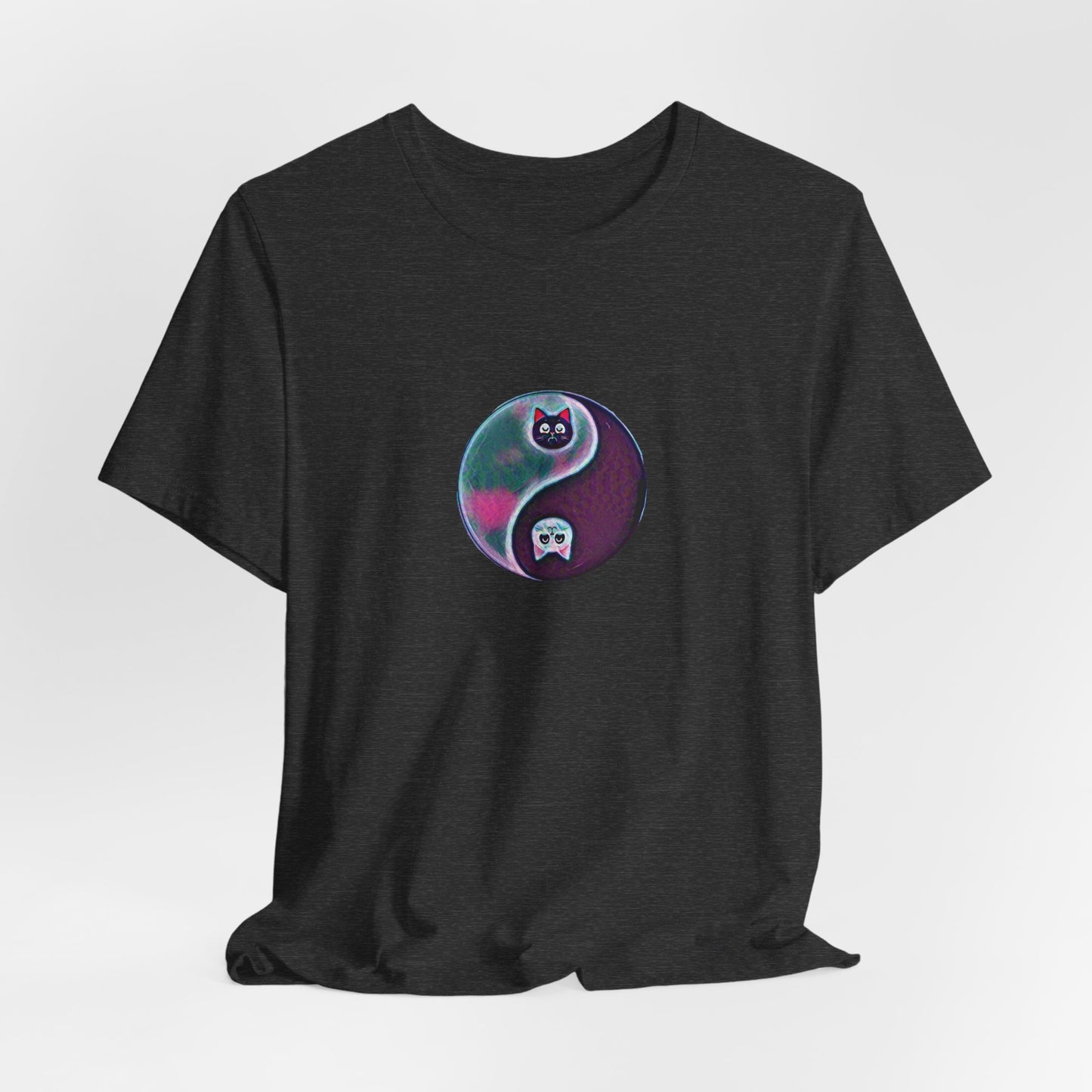 Cat Yin Yang Unisex Jersey Short Sleeve Tee