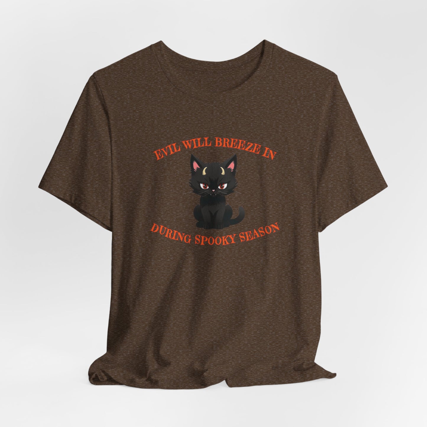 Evil Cat Halloween Unisex Jersey Short Sleeve Tee