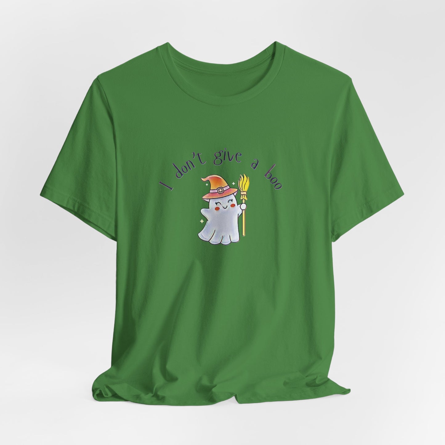 Ghost Tee with 'I don't give a boo' Saying