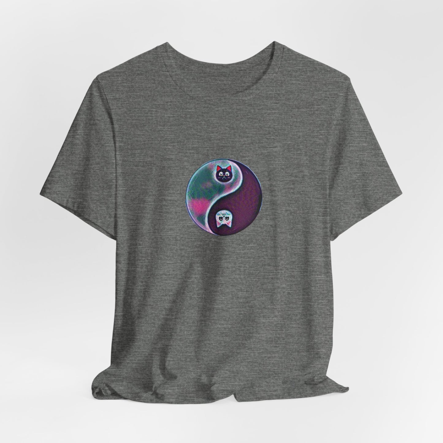 Cat Yin Yang Unisex Jersey Short Sleeve Tee