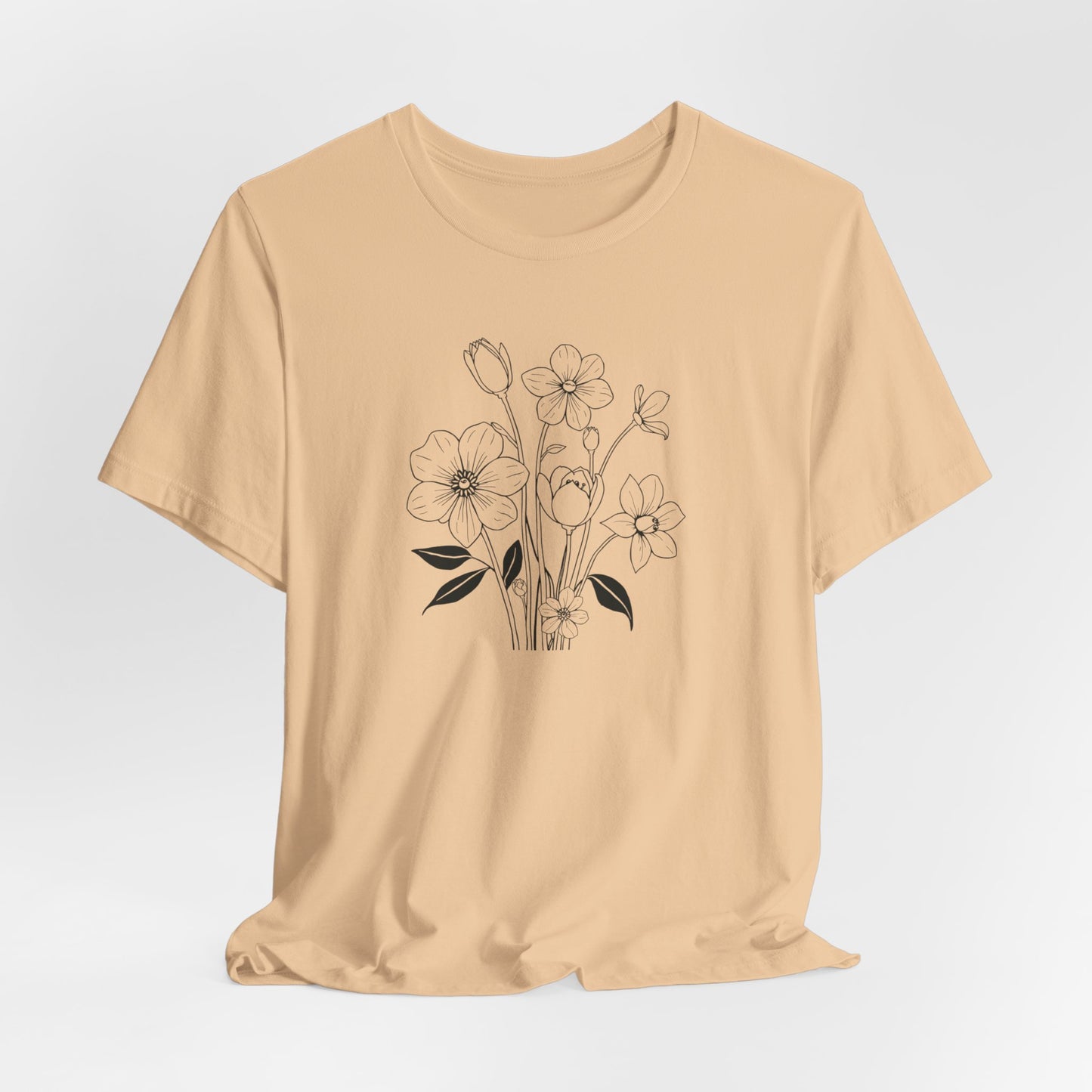 Simple Floral Jersey Shirt