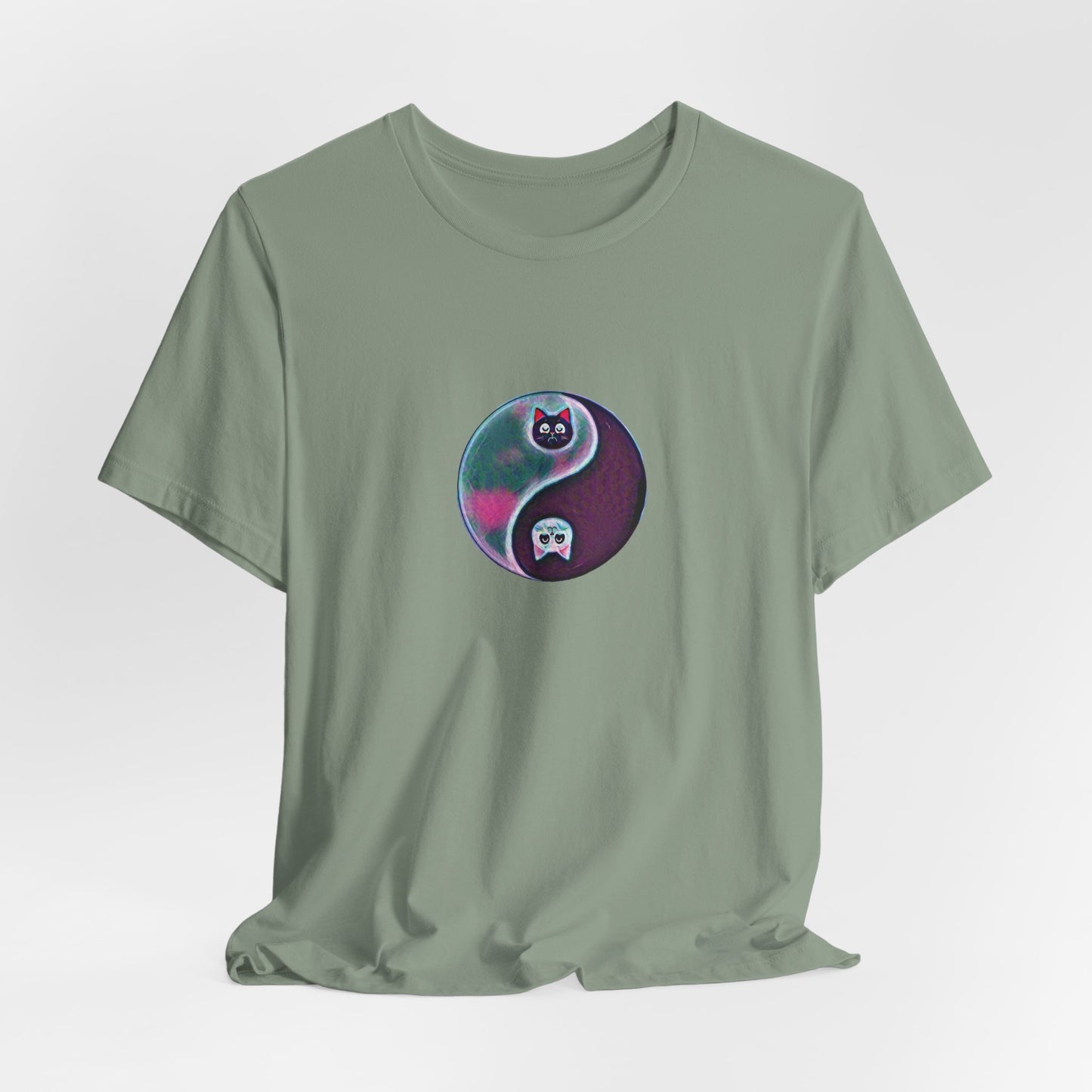 Cat Yin Yang Unisex Jersey Short Sleeve Tee