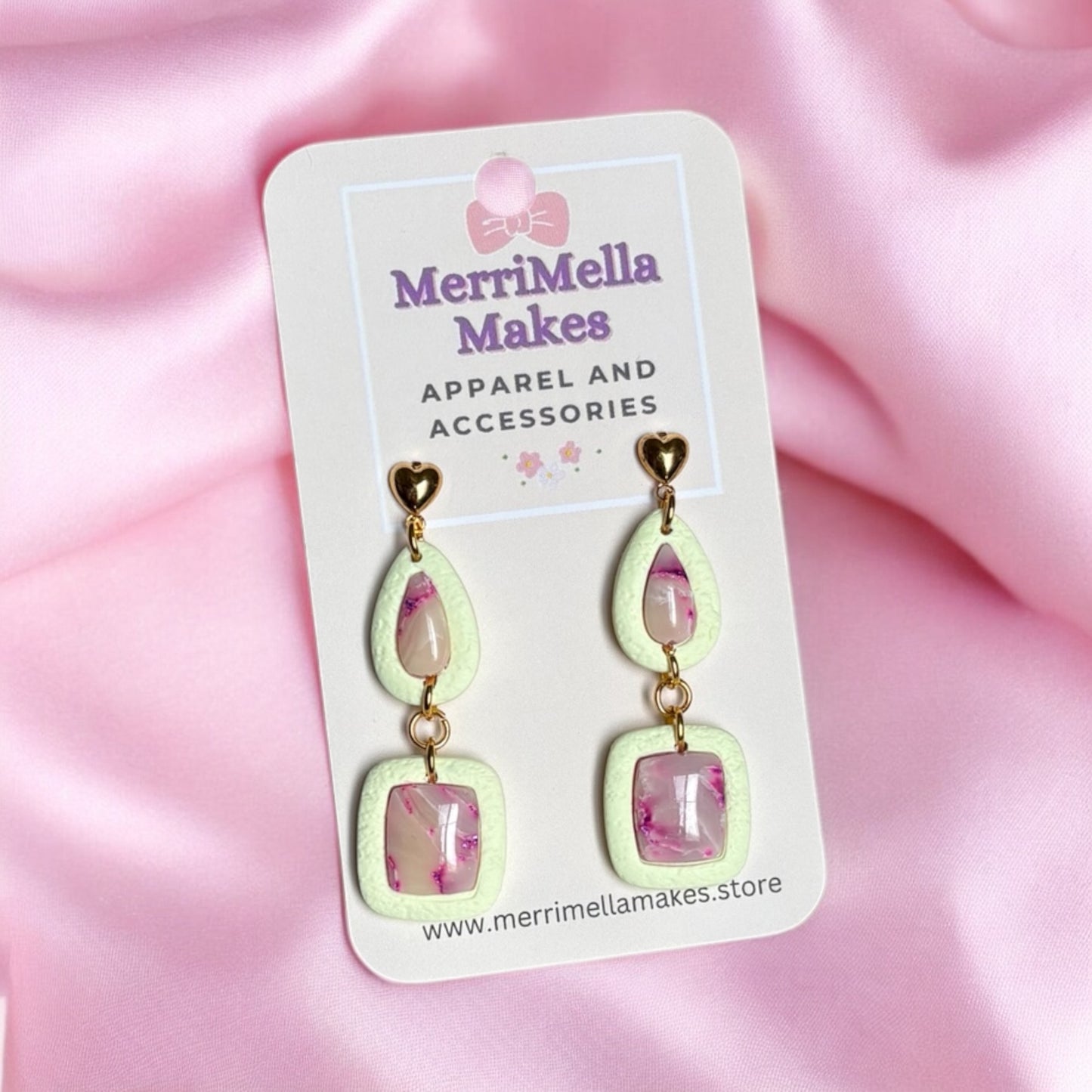 Lemon Orchid Stone Earrings