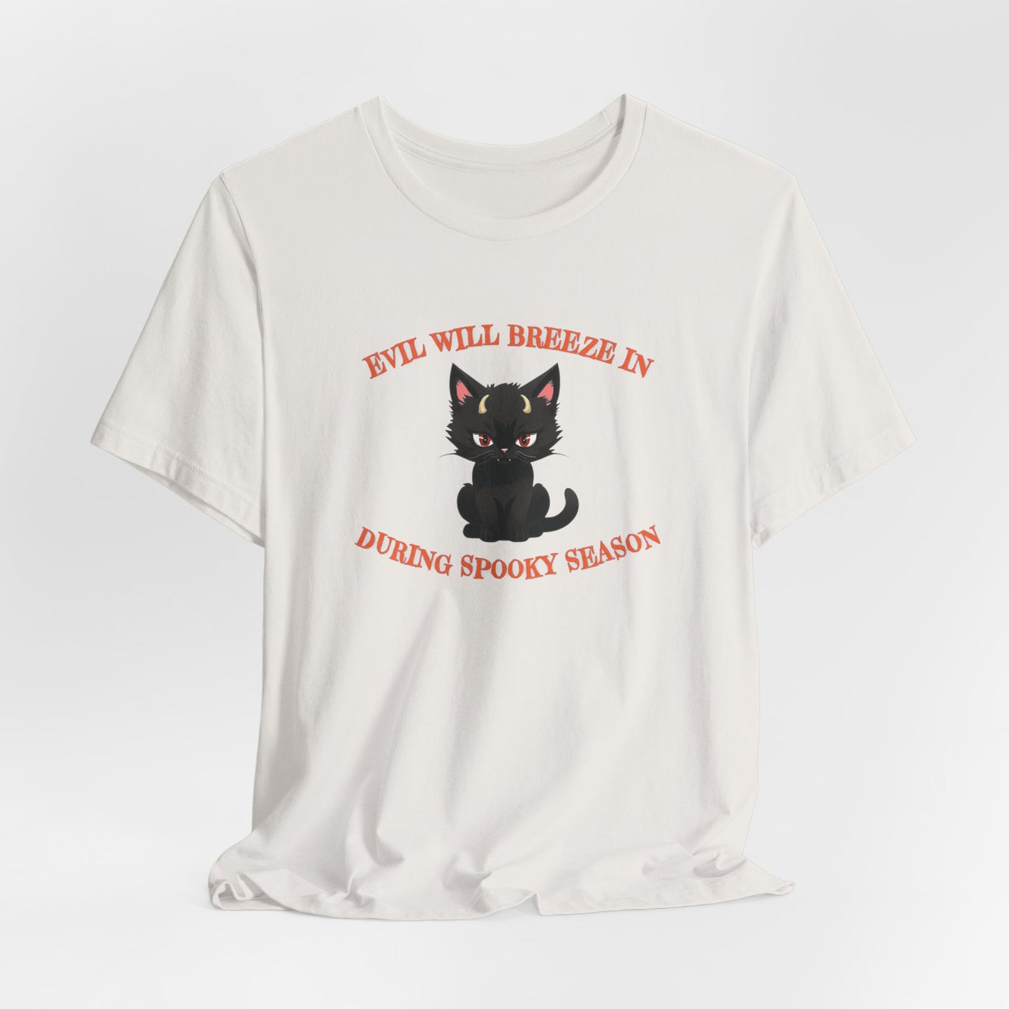 Evil Cat Halloween Unisex Jersey Short Sleeve Tee