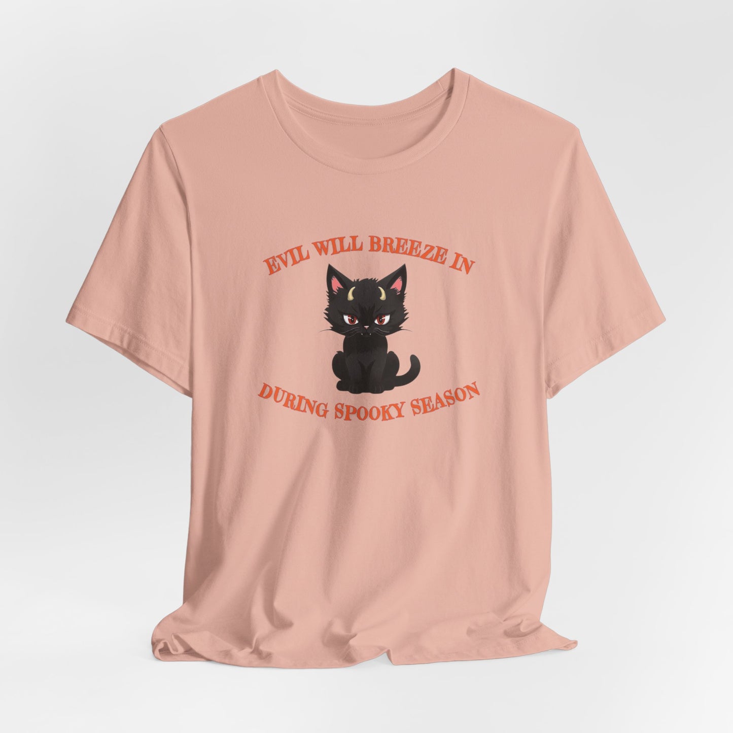 Evil Cat Halloween Unisex Jersey Short Sleeve Tee