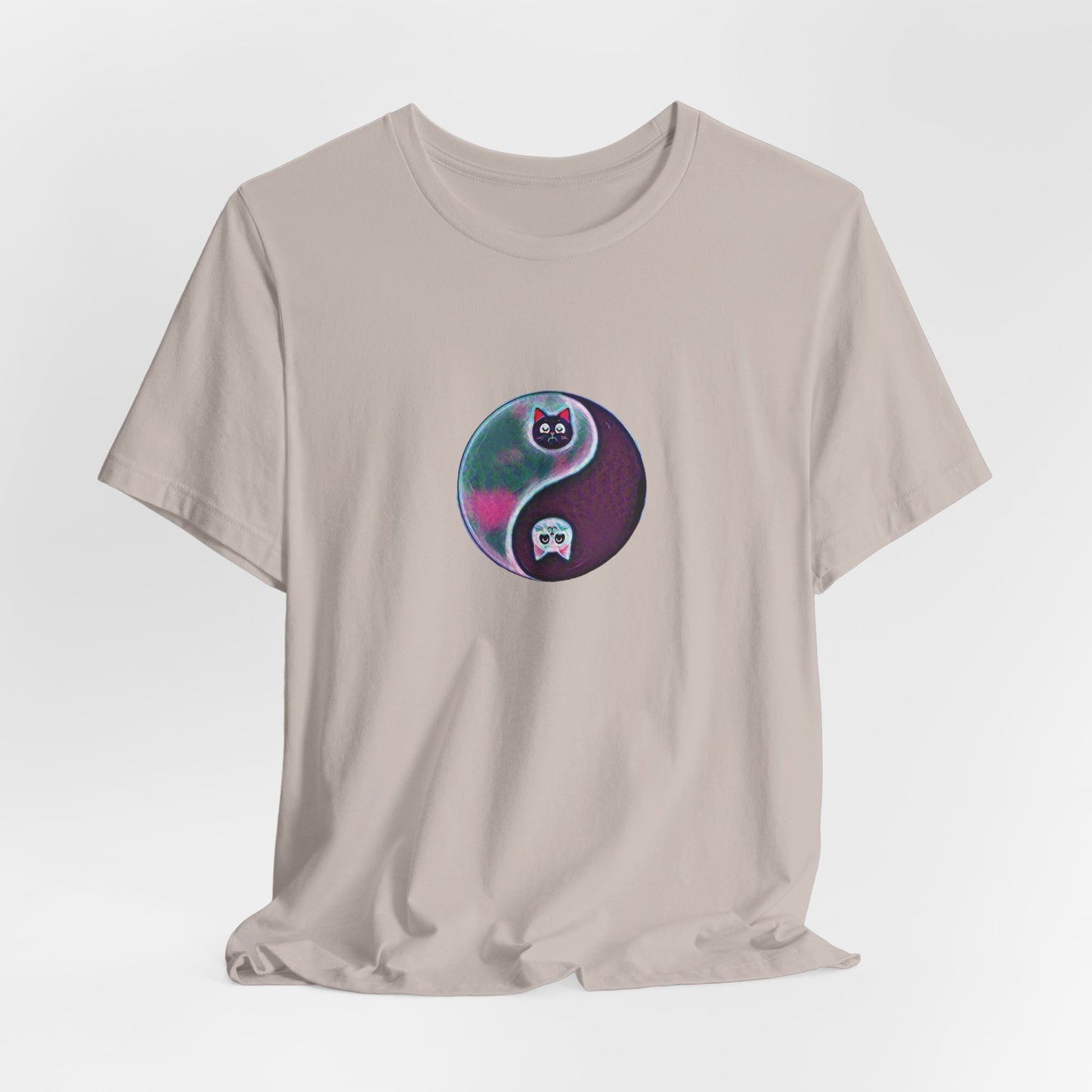 Cat Yin Yang Unisex Jersey Short Sleeve Tee