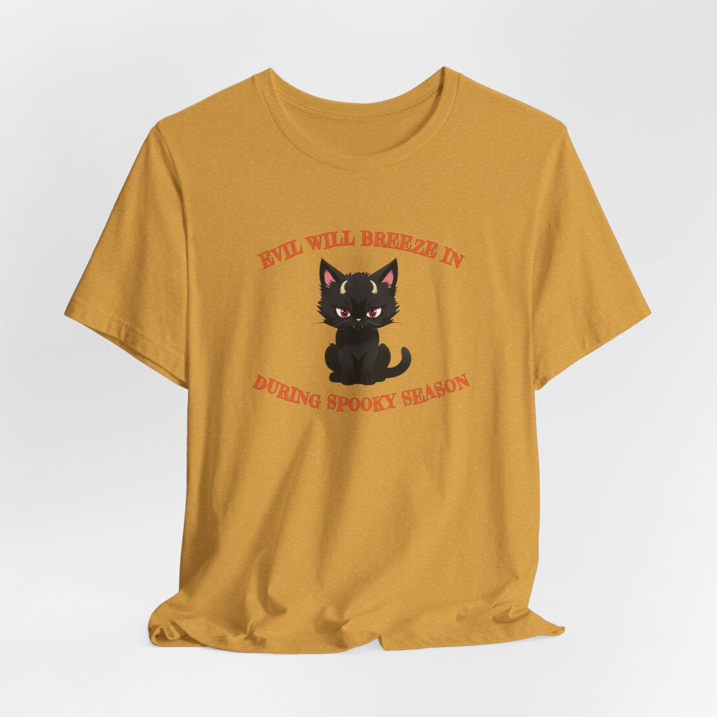 Evil Cat Halloween Unisex Jersey Short Sleeve Tee
