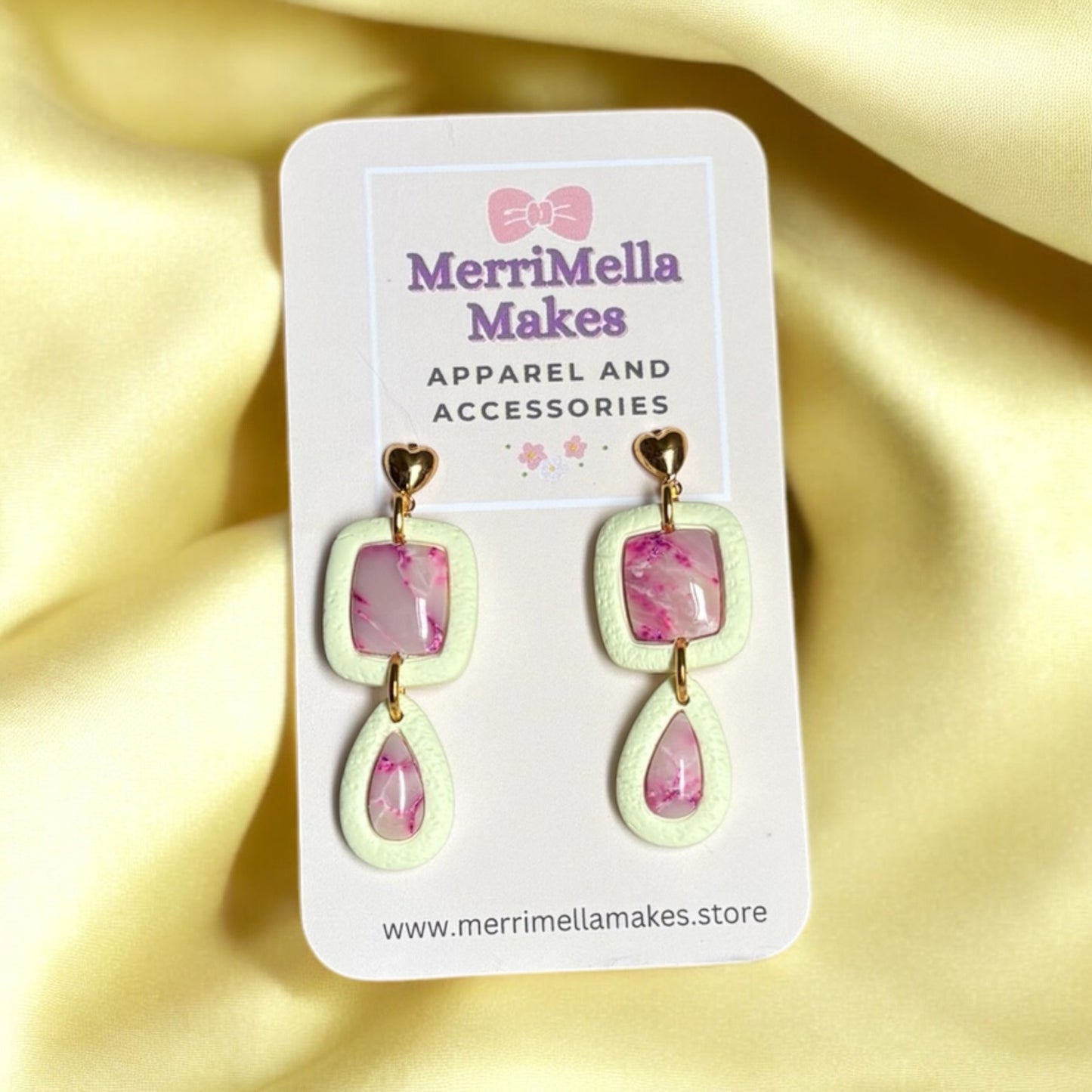 Lemon Orchid Stone Earrings