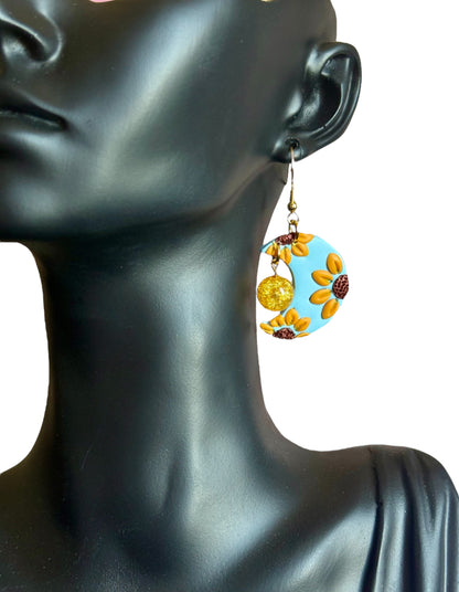 Sunflower Moonlight Earrings