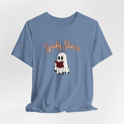Spooky Stories Ghost Reading Tee