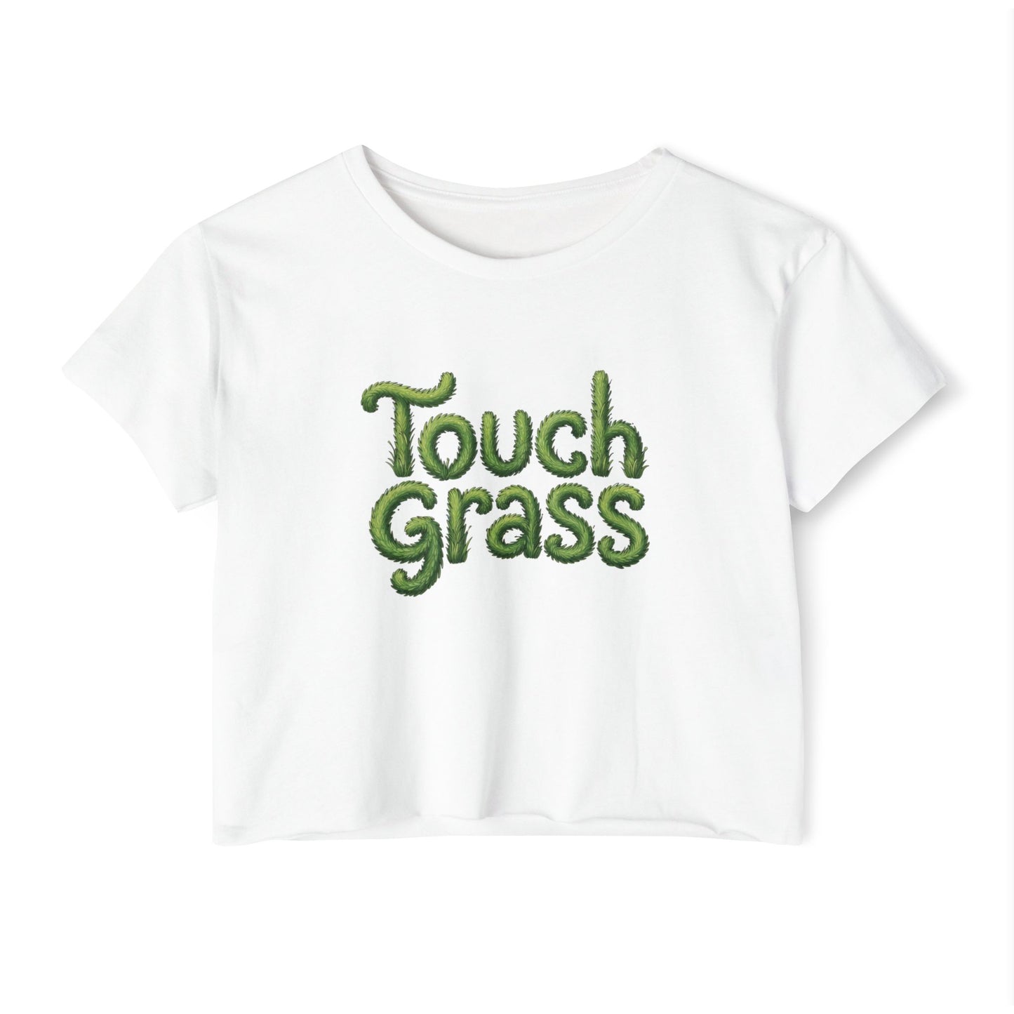 Touch Grass Crop Top — Cropped Graphic Tee