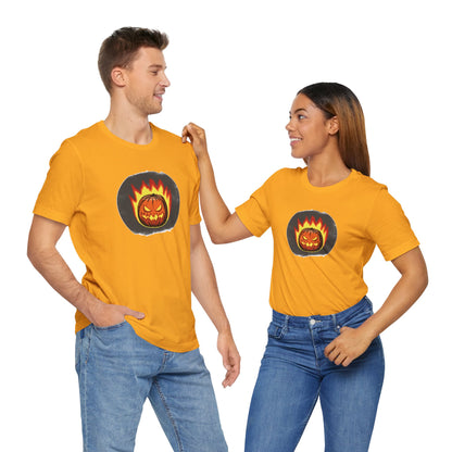 2024 Halloween Pumpkin Flames Jersey Shirt - top