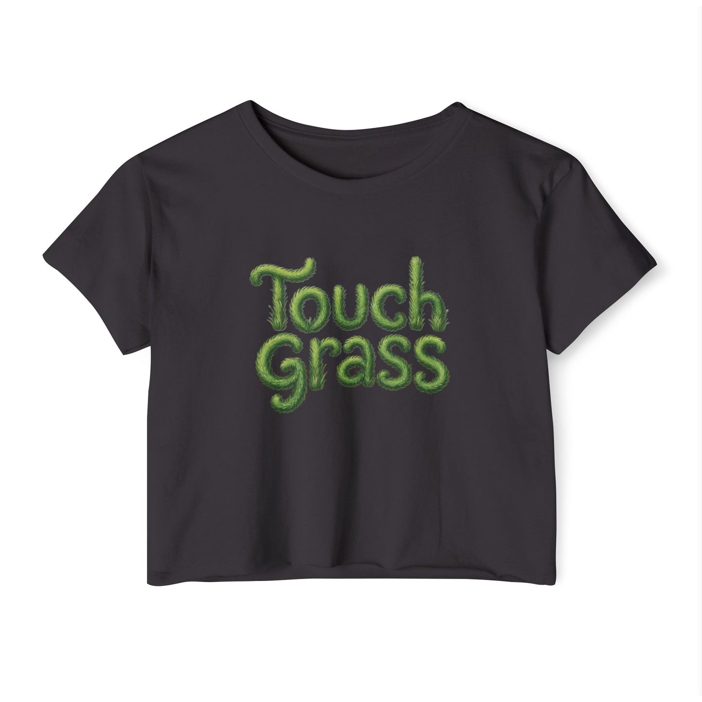 Touch Grass Crop Top — Cropped Graphic Tee