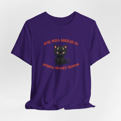 Evil Cat Halloween Unisex Jersey Short Sleeve Tee