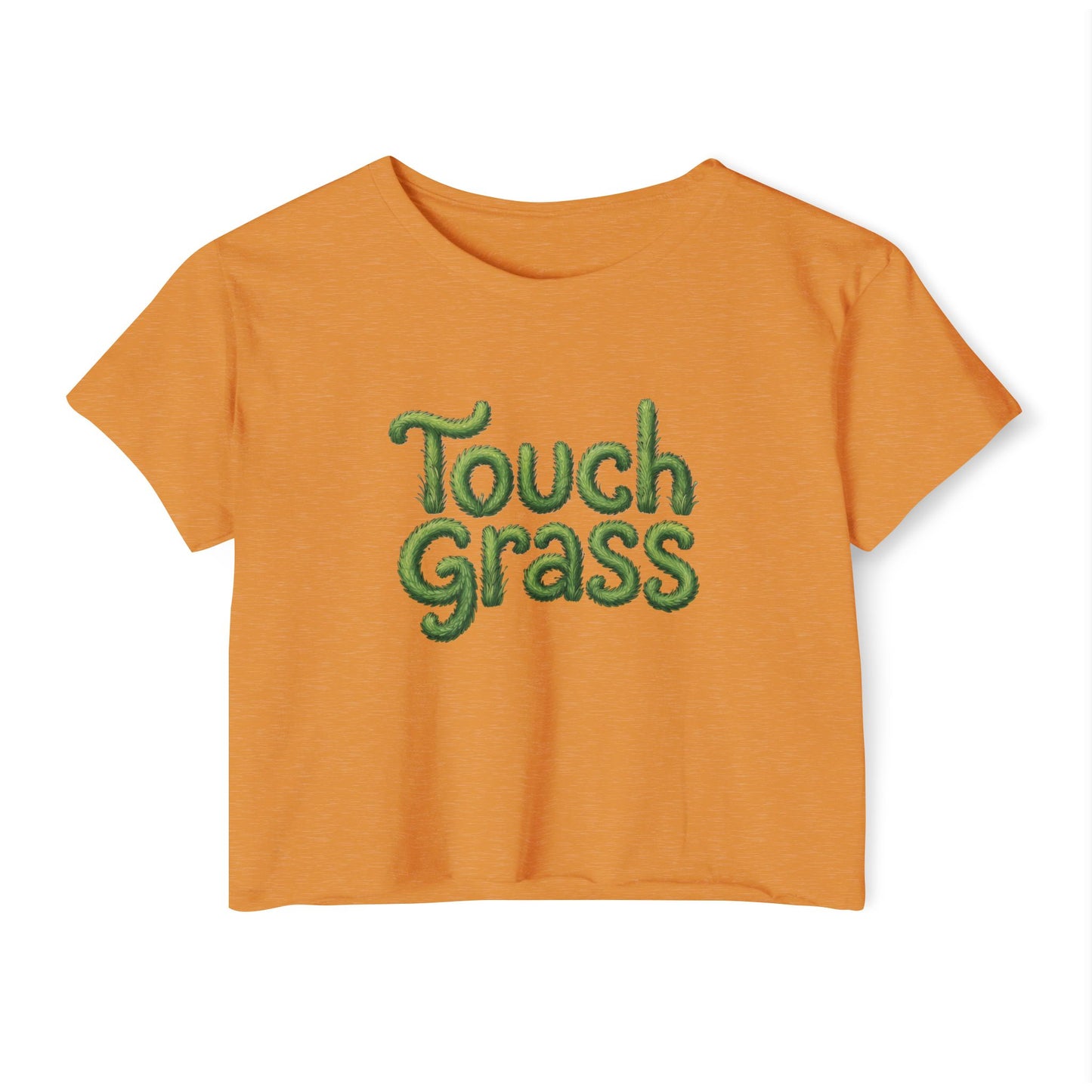 Touch Grass Crop Top — Cropped Graphic Tee