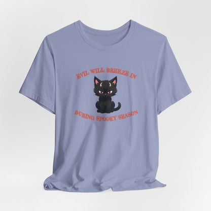 Evil Cat Halloween Unisex Jersey Short Sleeve Tee