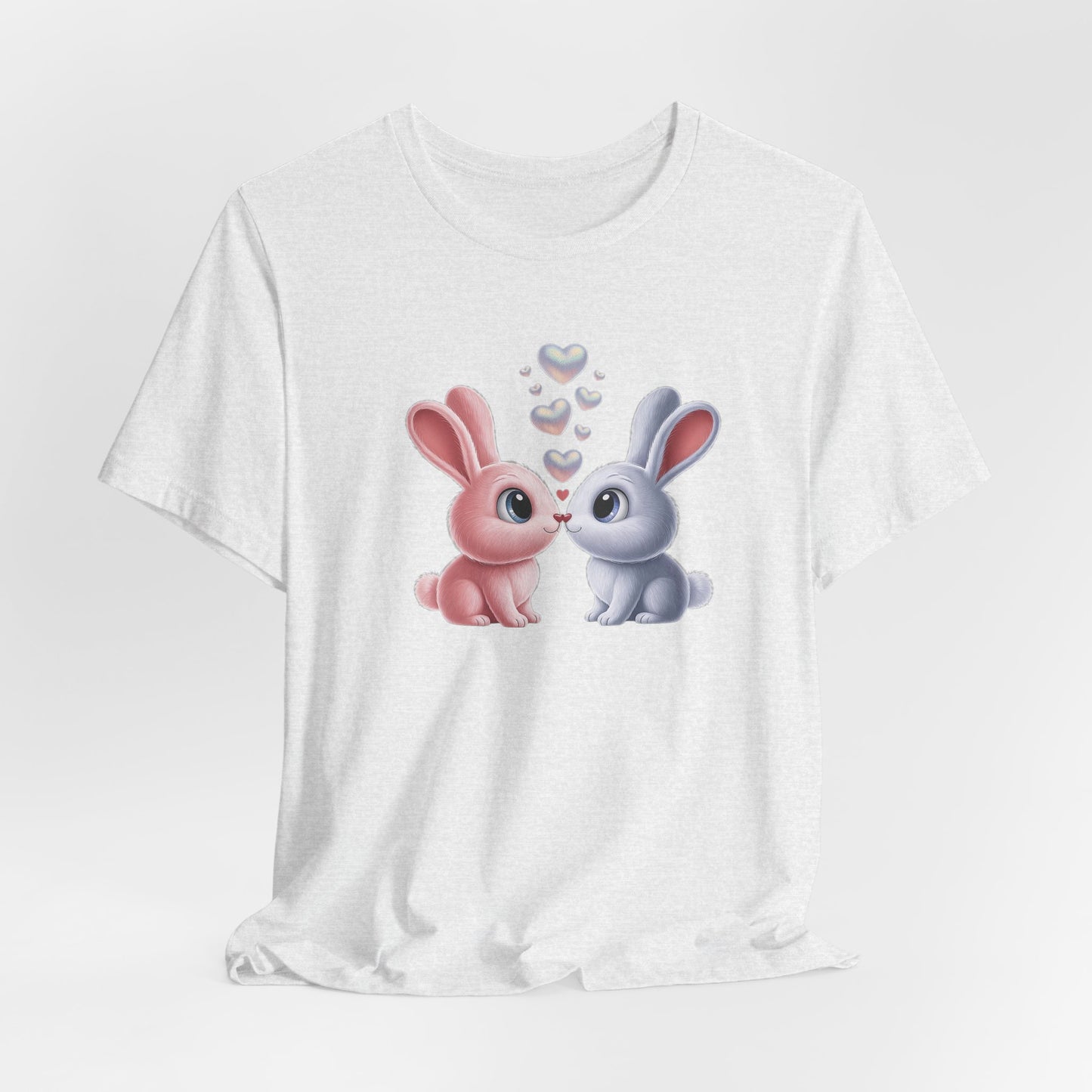 Kissing Bunnies T-Shirt — Cute Bunny Couple Tee