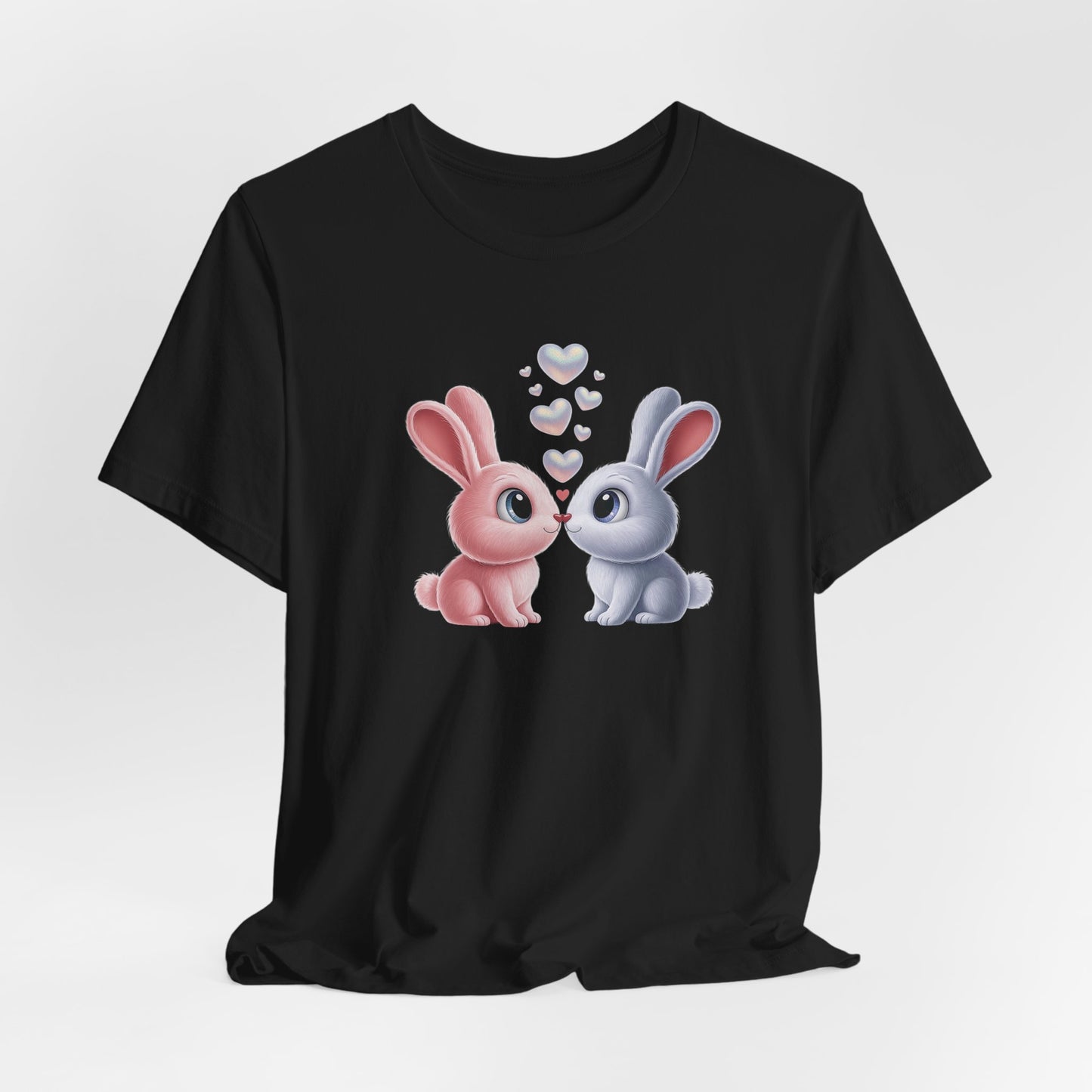 Kissing Bunnies T-Shirt — Cute Bunny Couple Tee