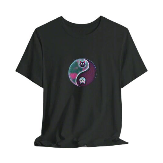 Cat Yin Yang Unisex Jersey Short Sleeve Tee