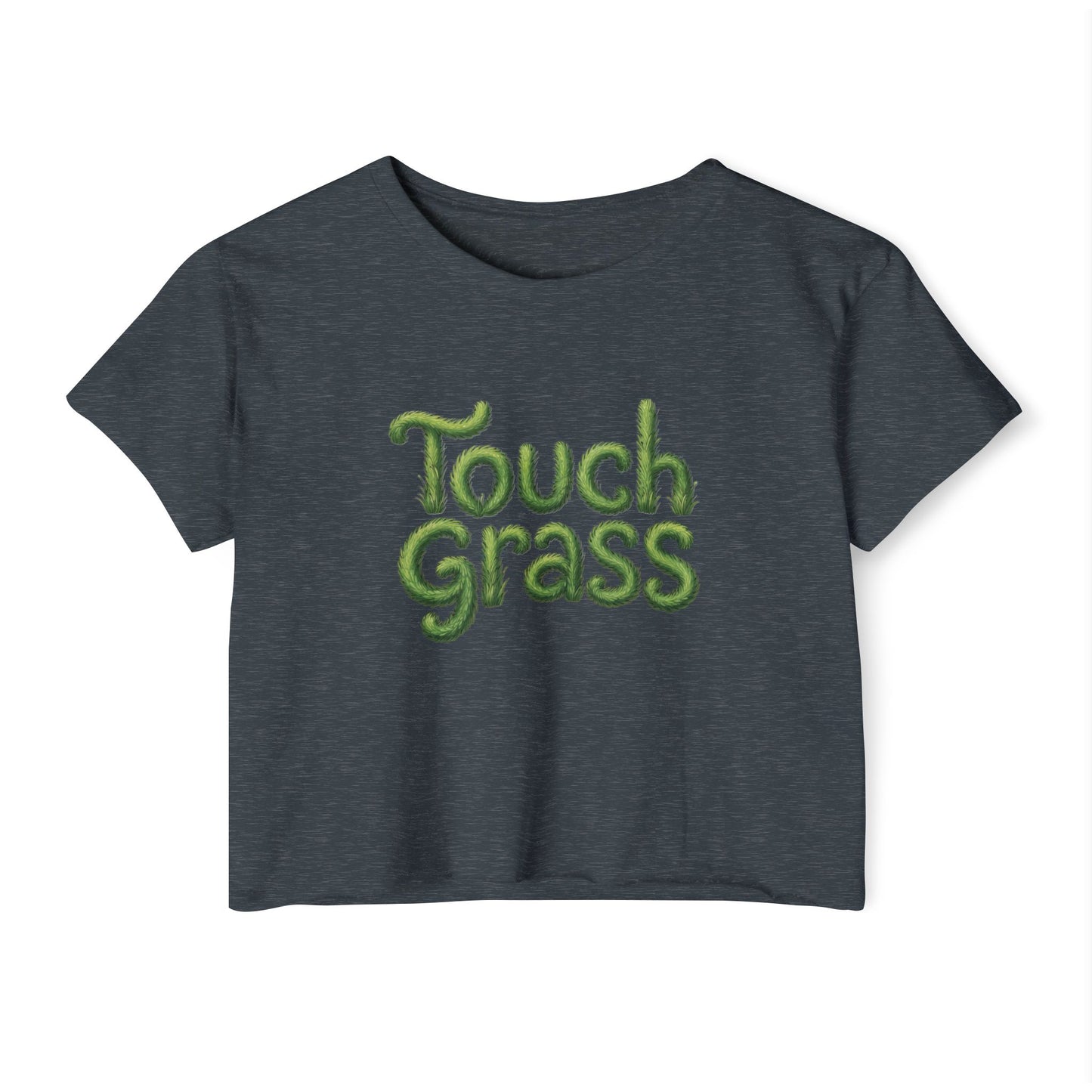 Touch Grass Crop Top — Cropped Graphic Tee